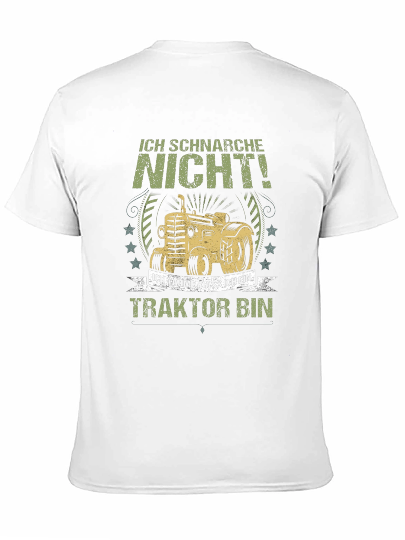 Black Funny Tractor T-Shirt - I Don't Snore view 11
