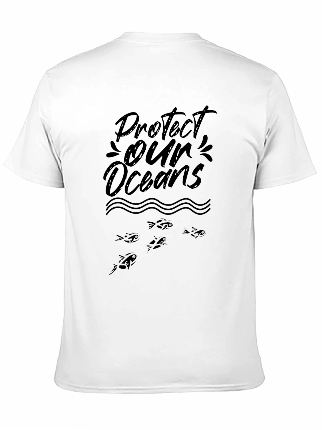 Black Protect Our Oceans Black T-Shirt view 11
