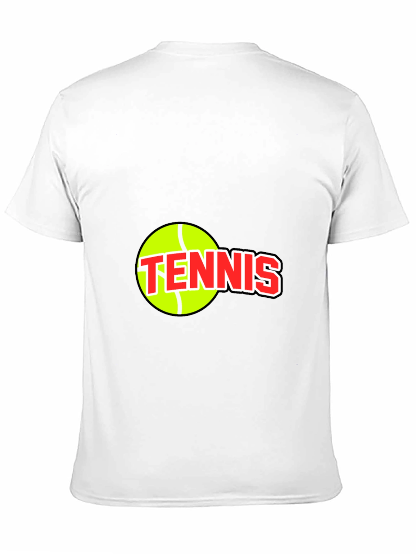 Black Tennis Ball Graphic Tee - Black Cotton T-Shirt view 11