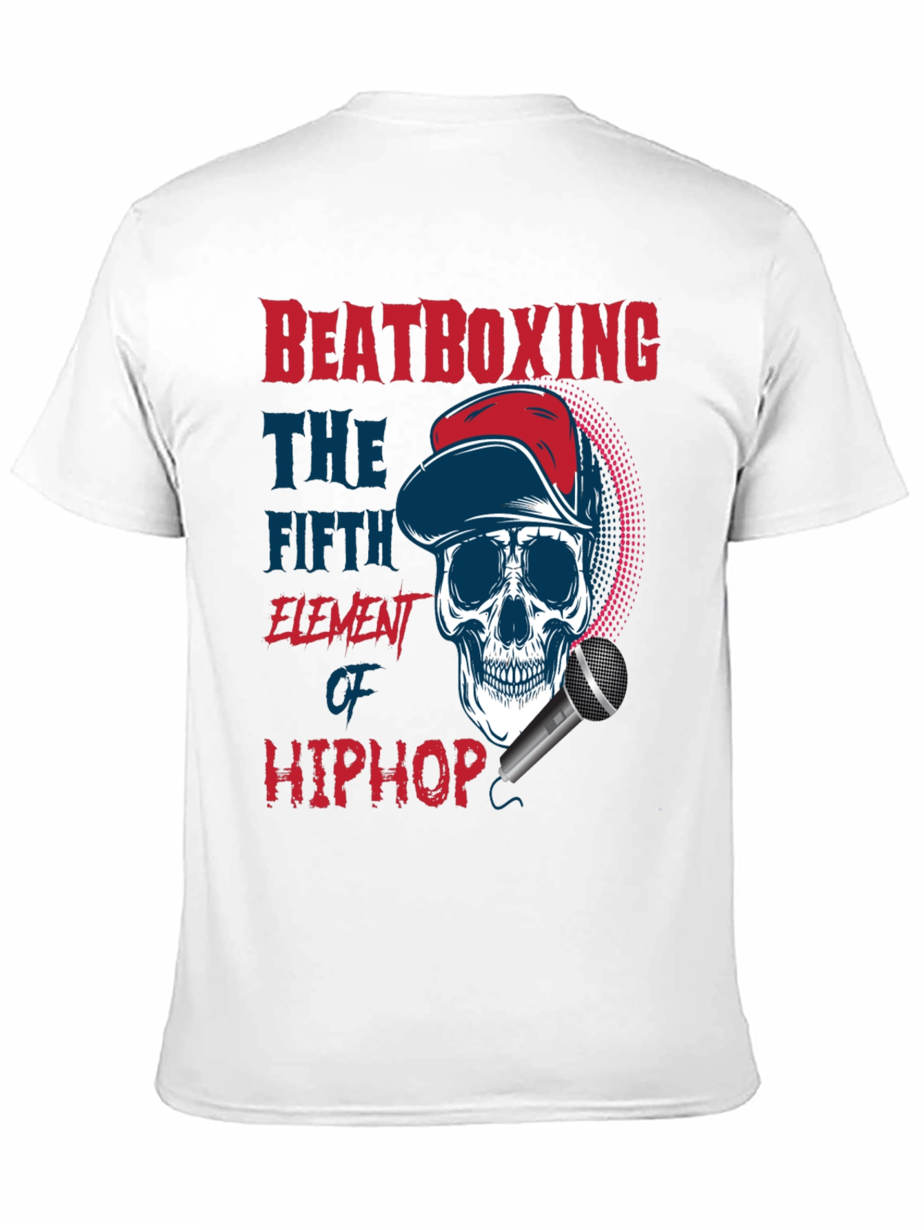 Black Beatboxing Hip Hop Skull T-Shirt view 11