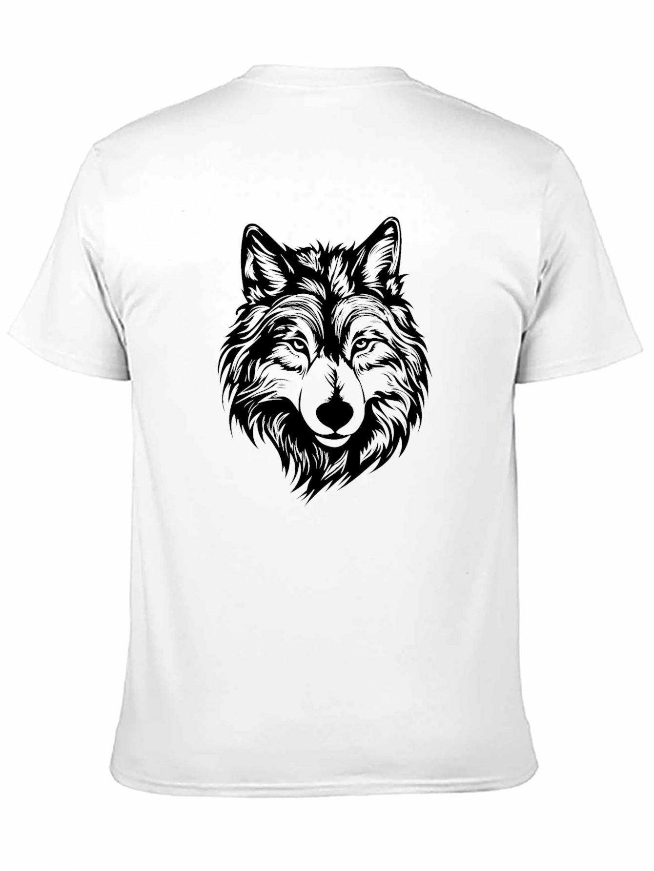 Black Black Wolf Graphic Tee - Stylish Animal Print T-Shirt view 11