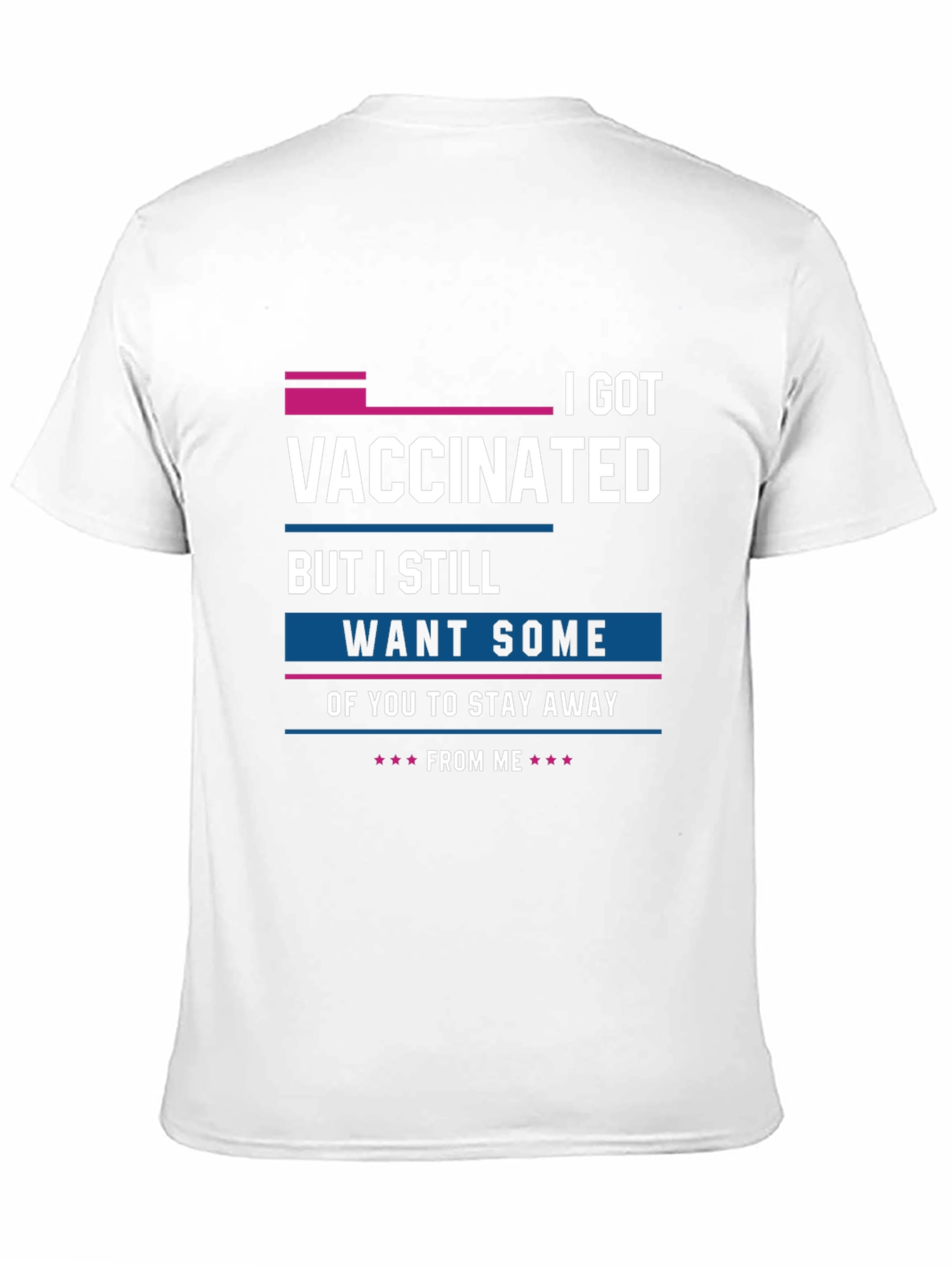 Black Vaccinated Stay Away T-Shirt - Funny Sarcastic Social Distancing Tee view 11