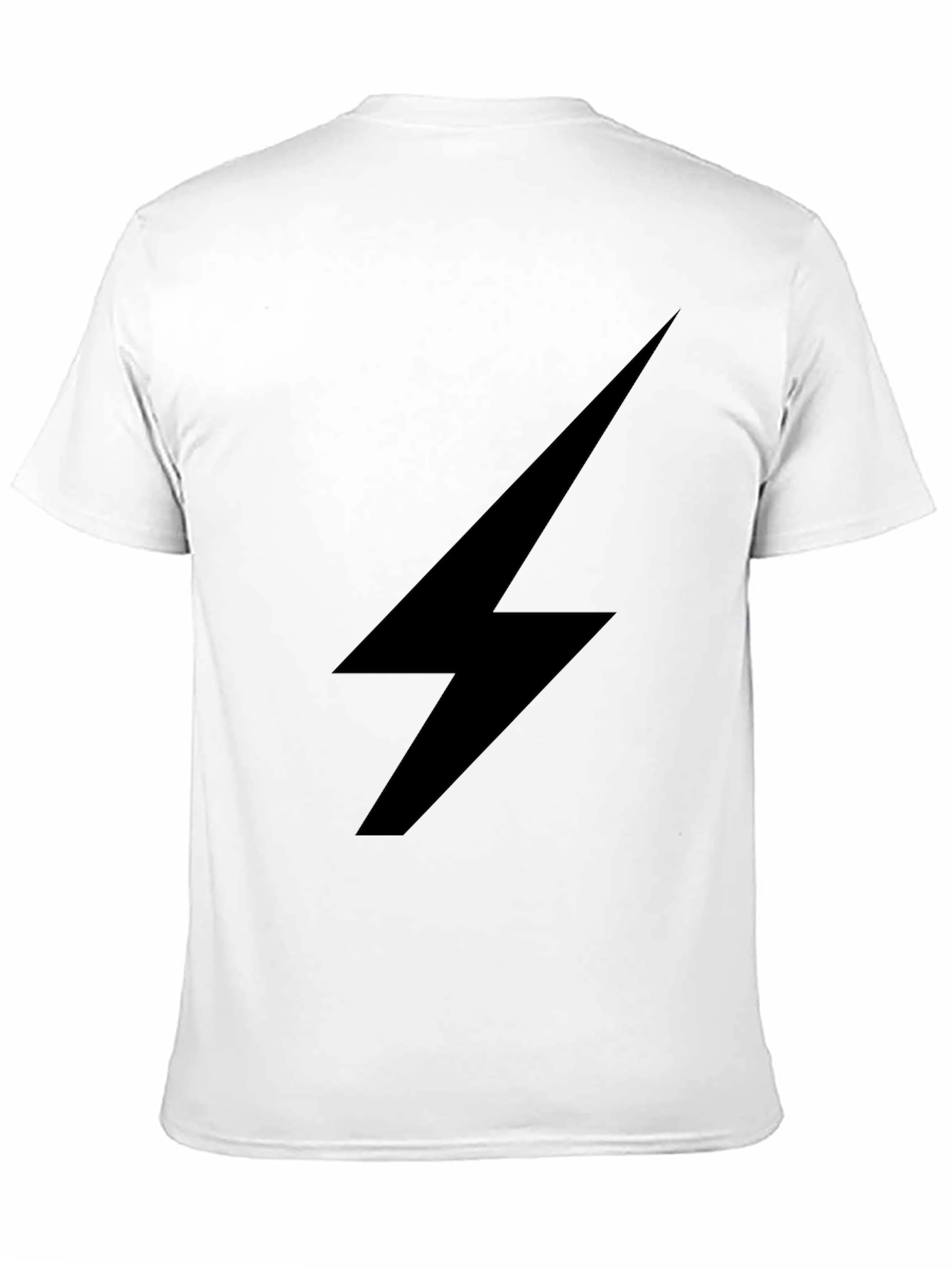 Black Black T-Shirt with Lightning Bolt Design view 11