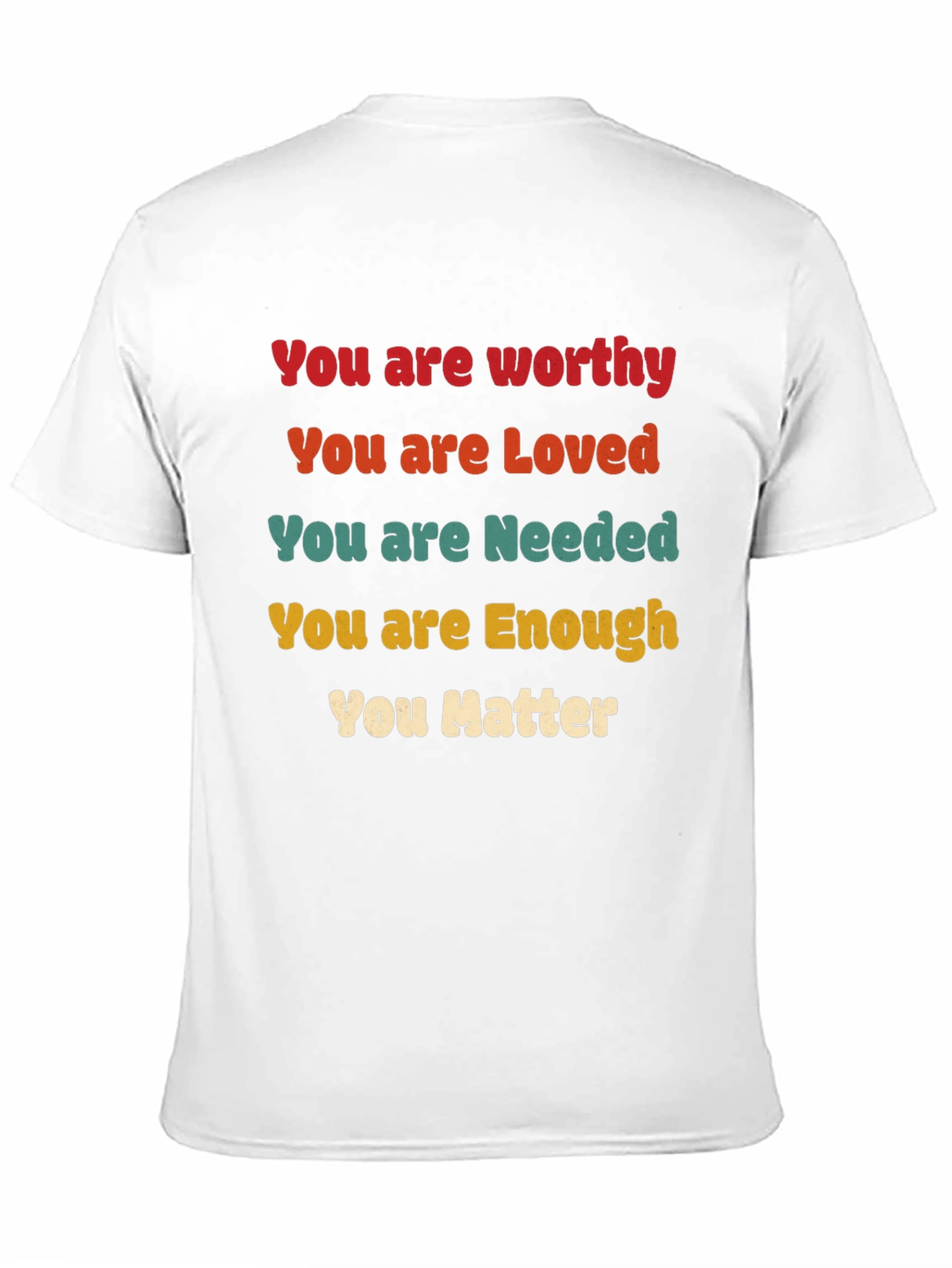 Black Affirmation T-Shirt - You are Enough - Inspirational Tee view 11