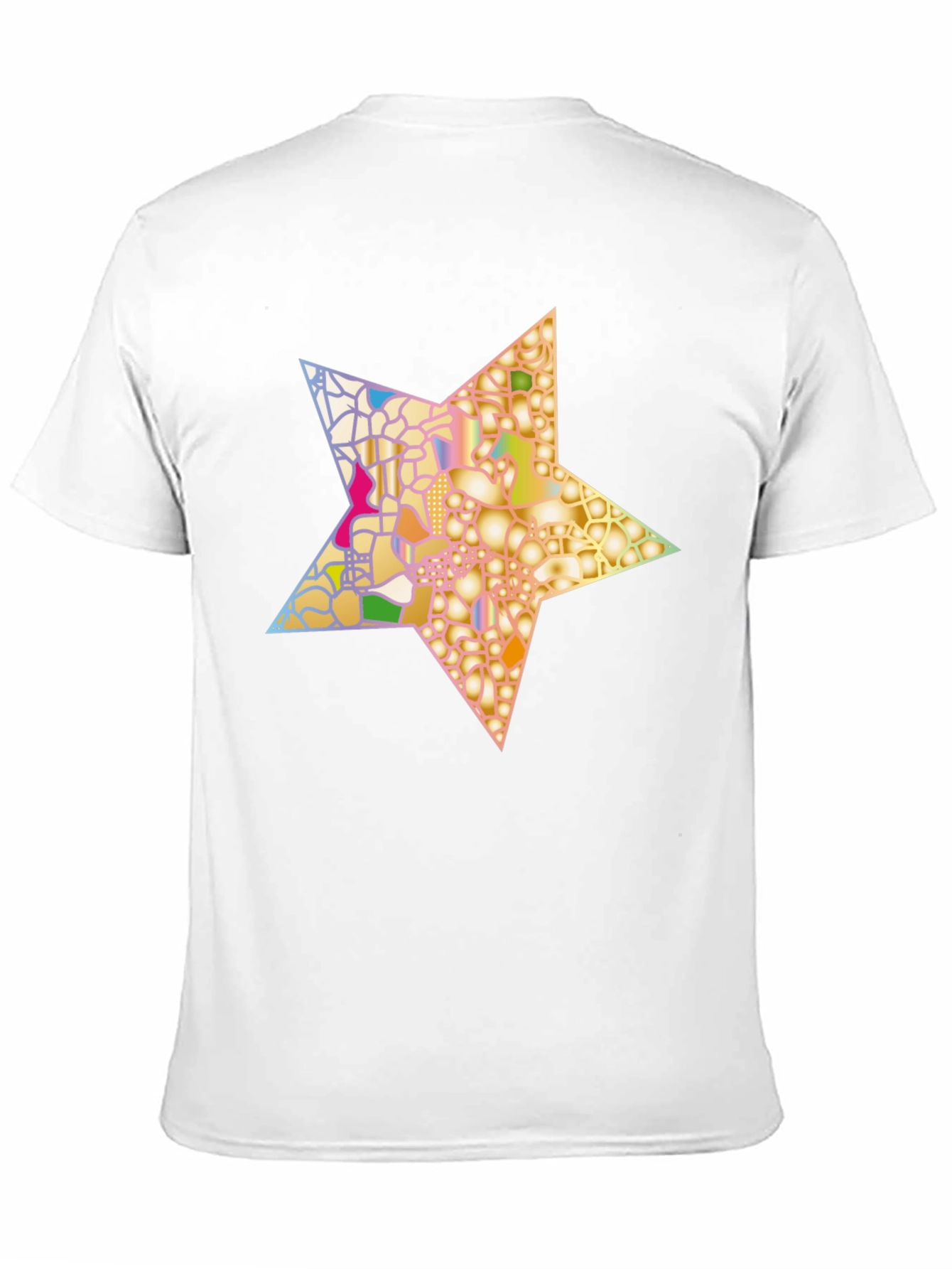 Black Abstract Star Graphic Tee - Stylish Men's Black T-Shirt view 11