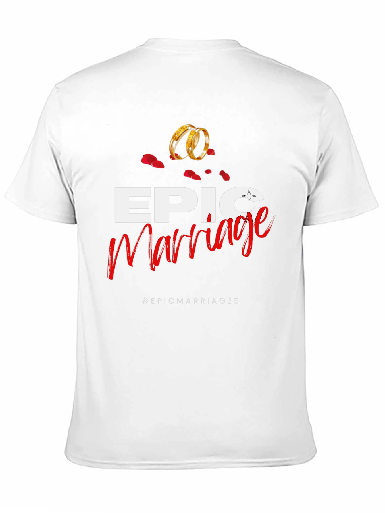 Black Epic Marriage T-Shirt - Stylish Wedding Anniversary Apparel view 11