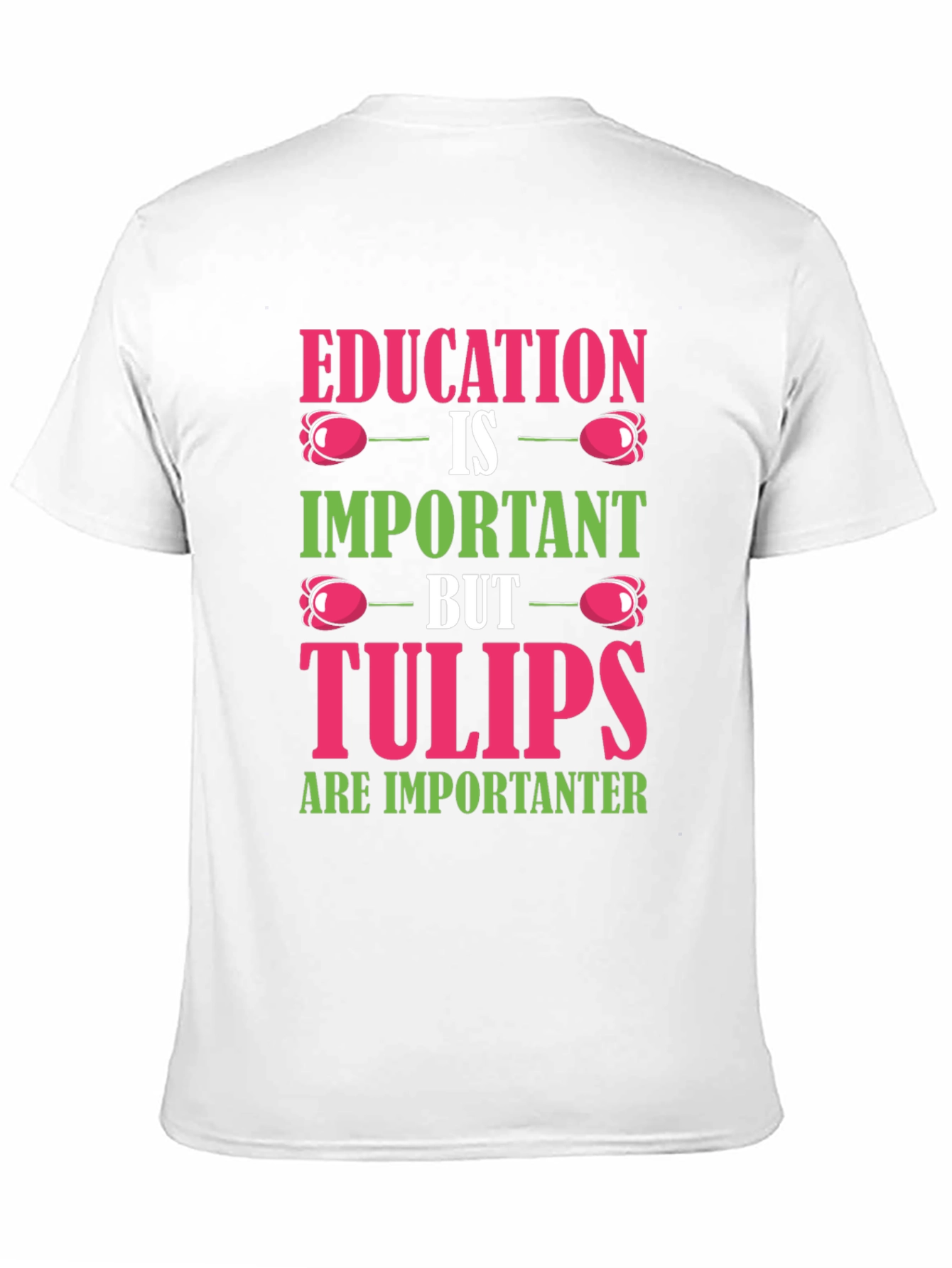 Black Education vs. Tulips Graphic T-Shirt view 11