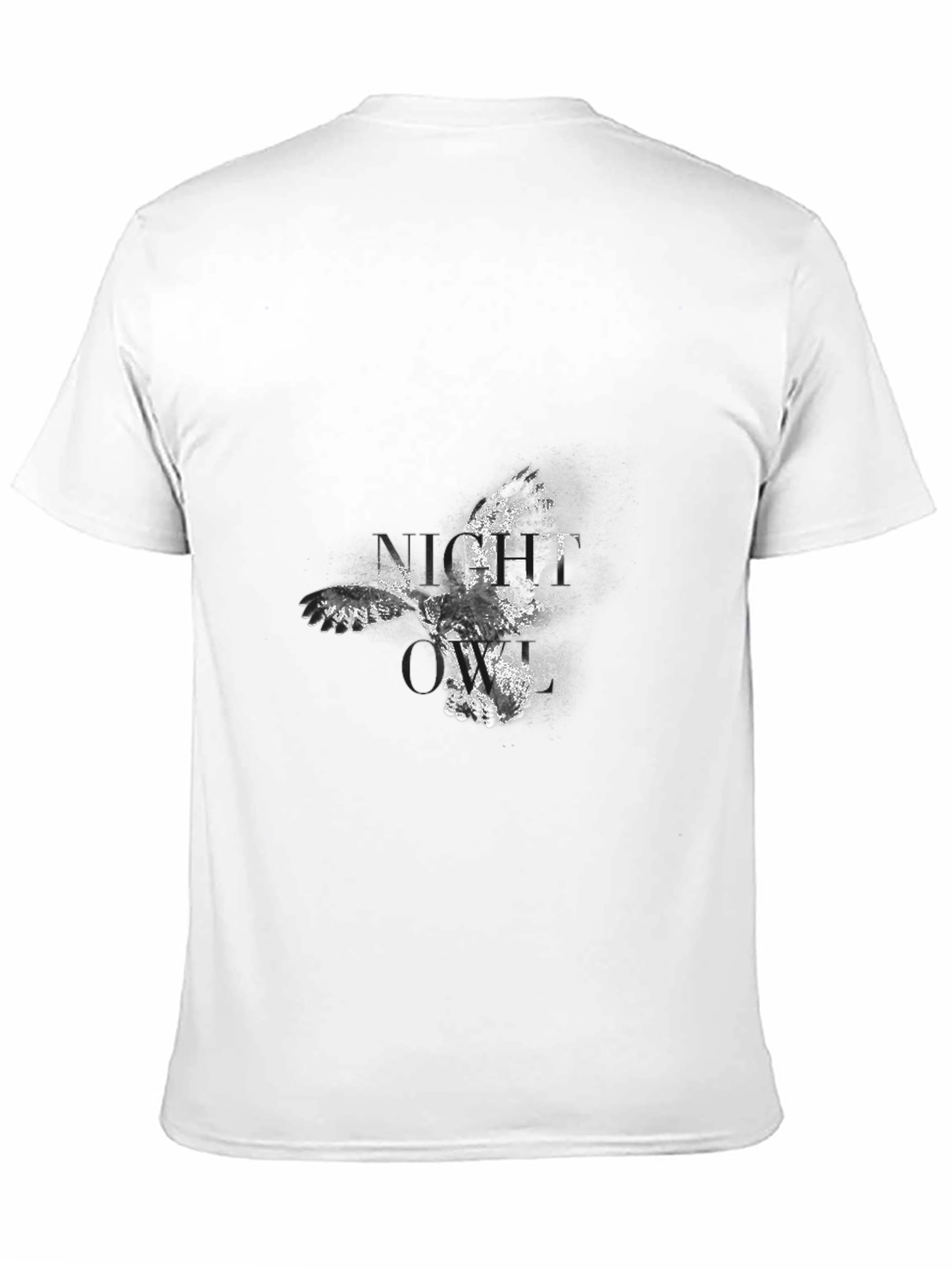 Black Night Owl Graphic Black T-Shirt view 11