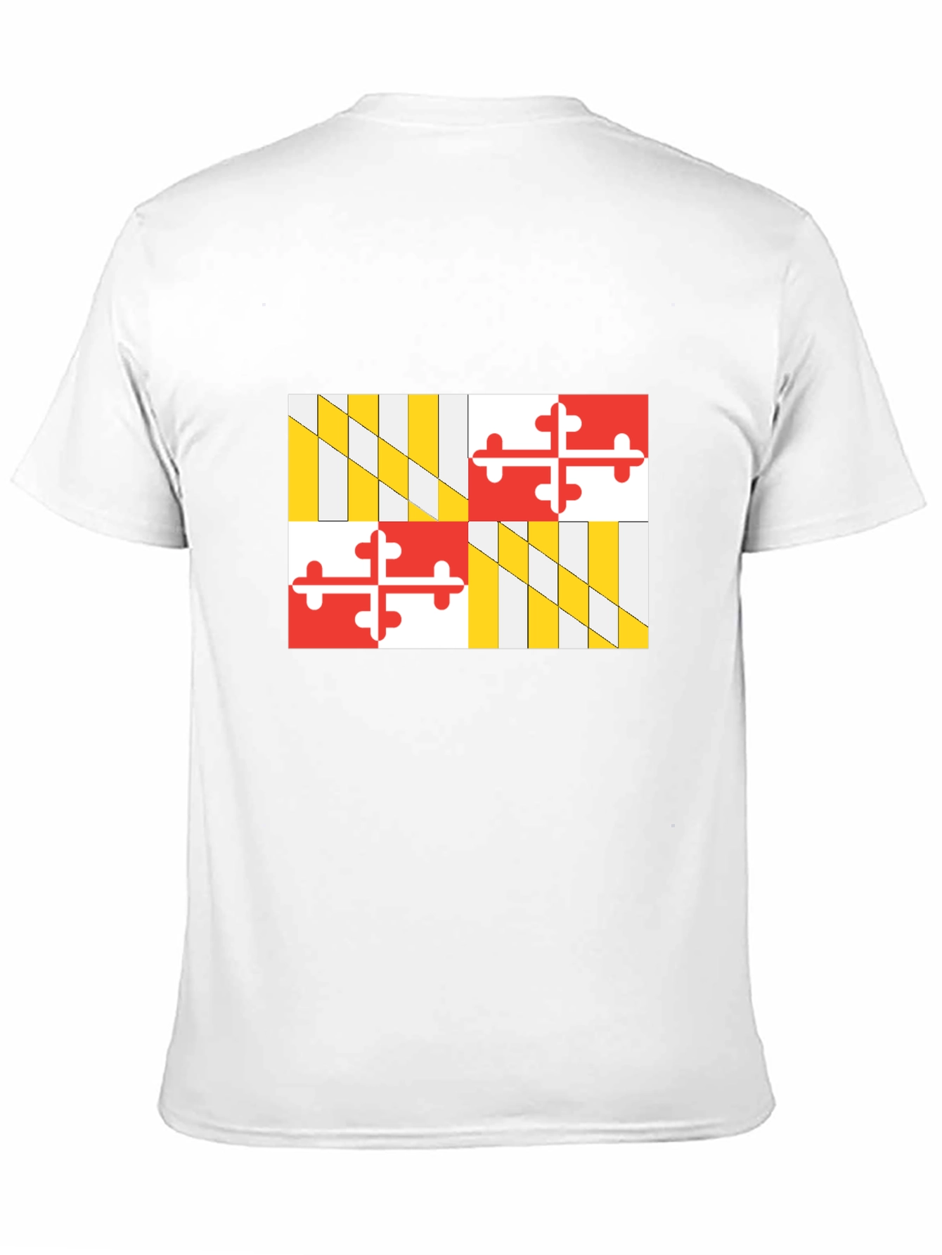 Black Maryland Flag T-Shirt, Black Cotton Tee view 11