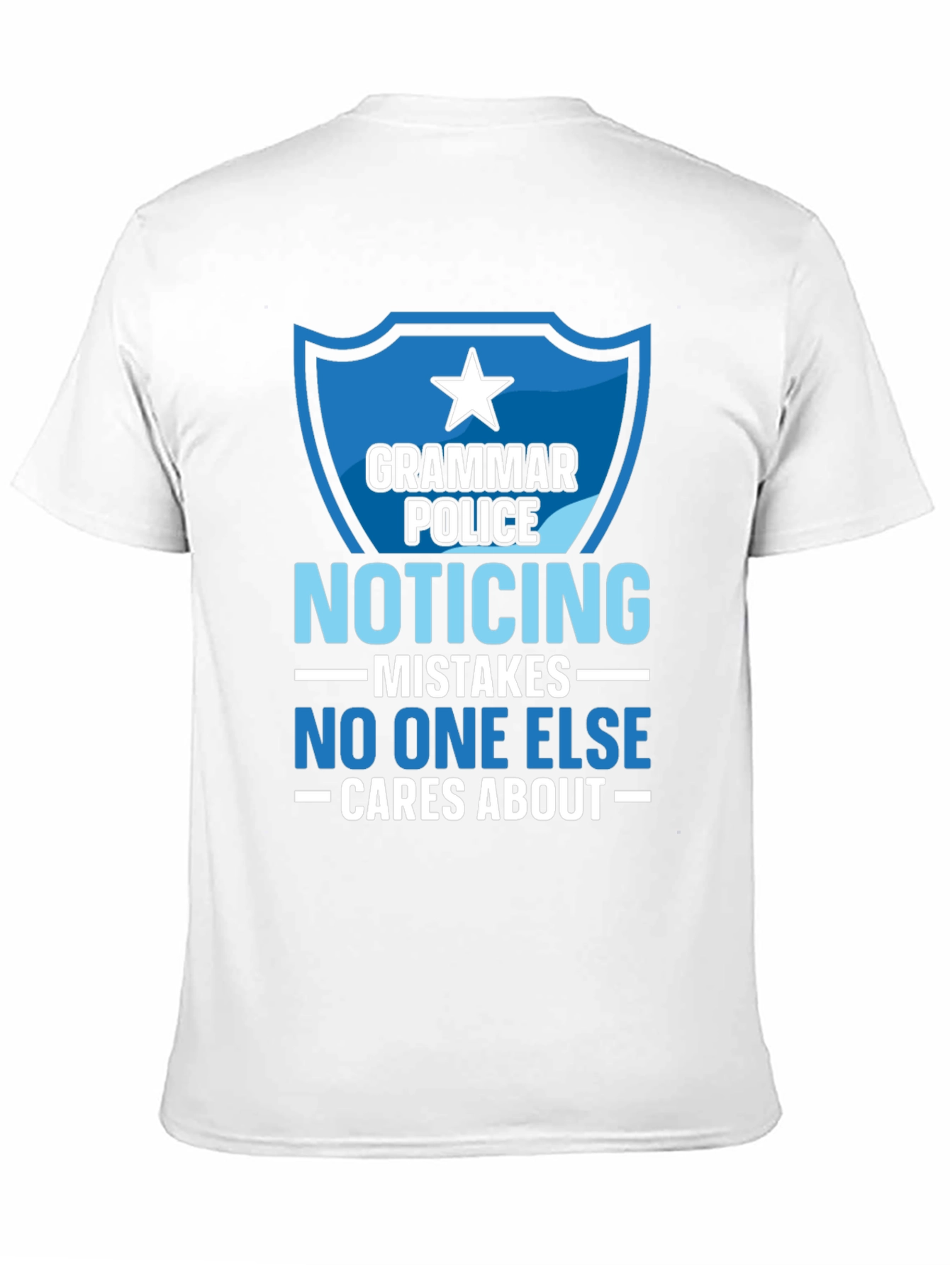 Black Grammar Police Novelty Graphic Tee view 11