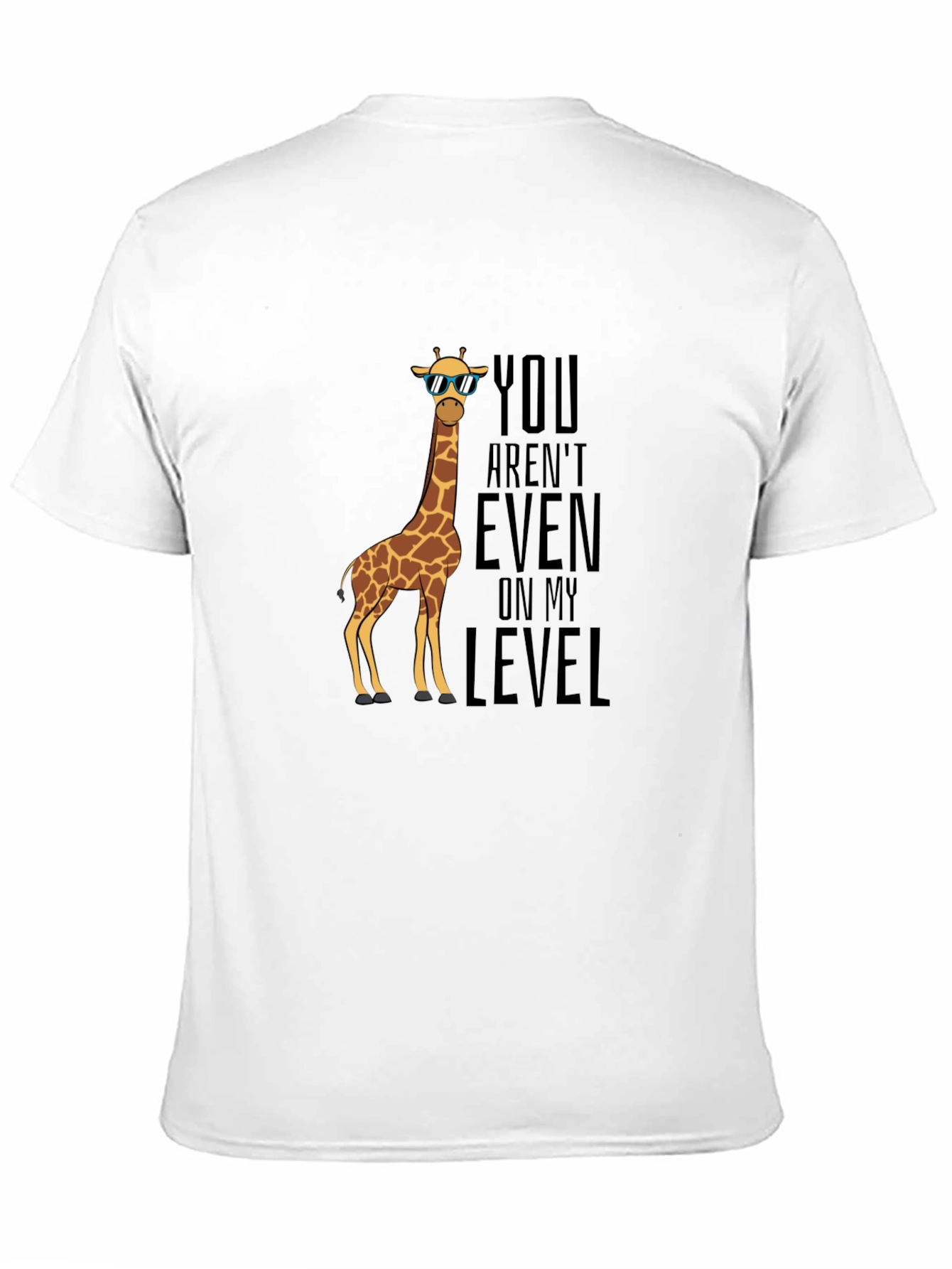 Black Giraffe "Not On My Level" Graphic Tee - Black Cotton view 11