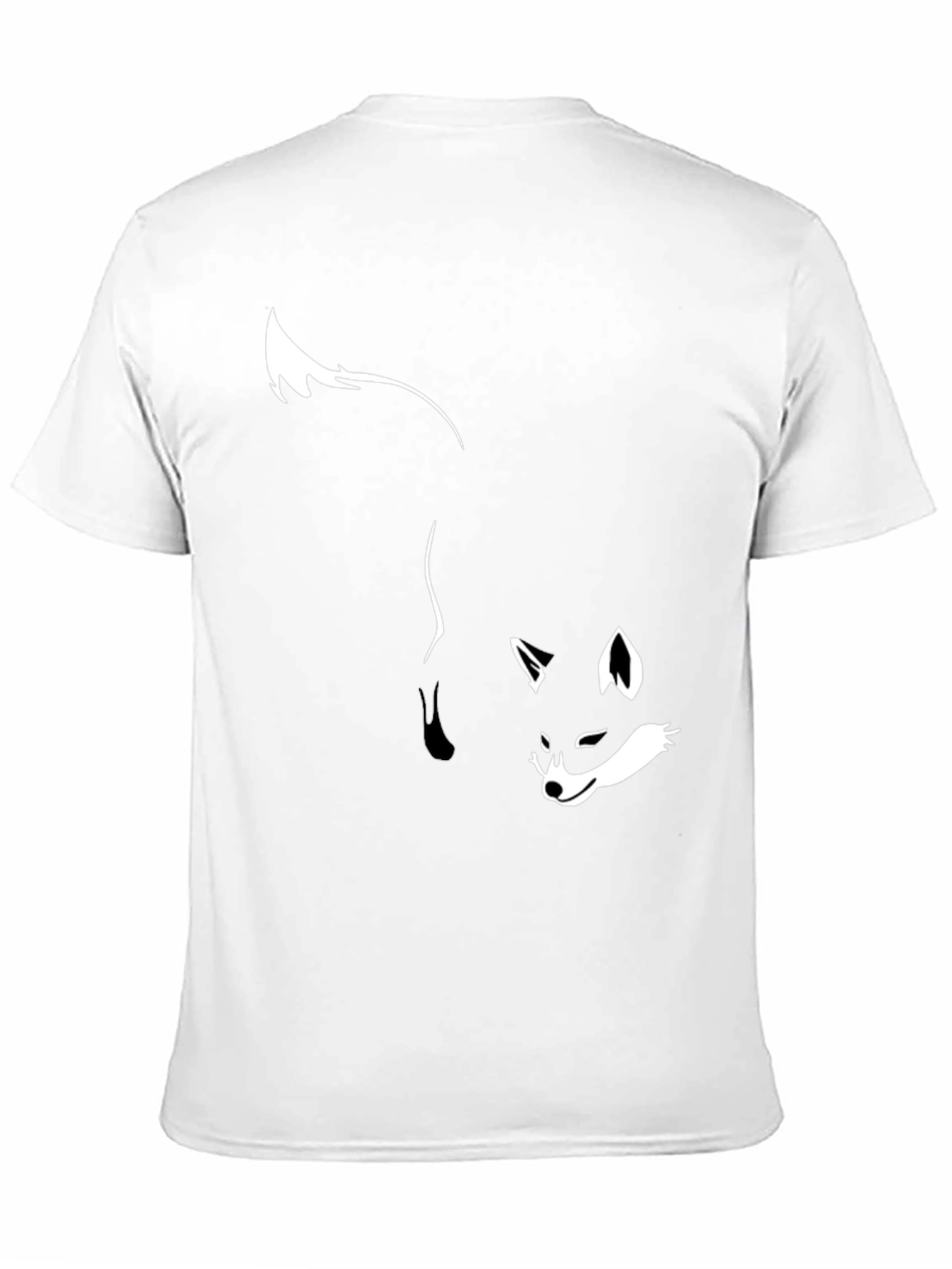 Black Fox Graphic Print Black T-Shirt view 11