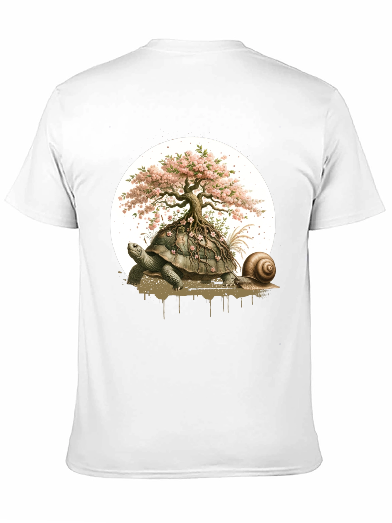 Black Turtle Bonsai Tree Graphic Tee - Unique Nature Design view 11
