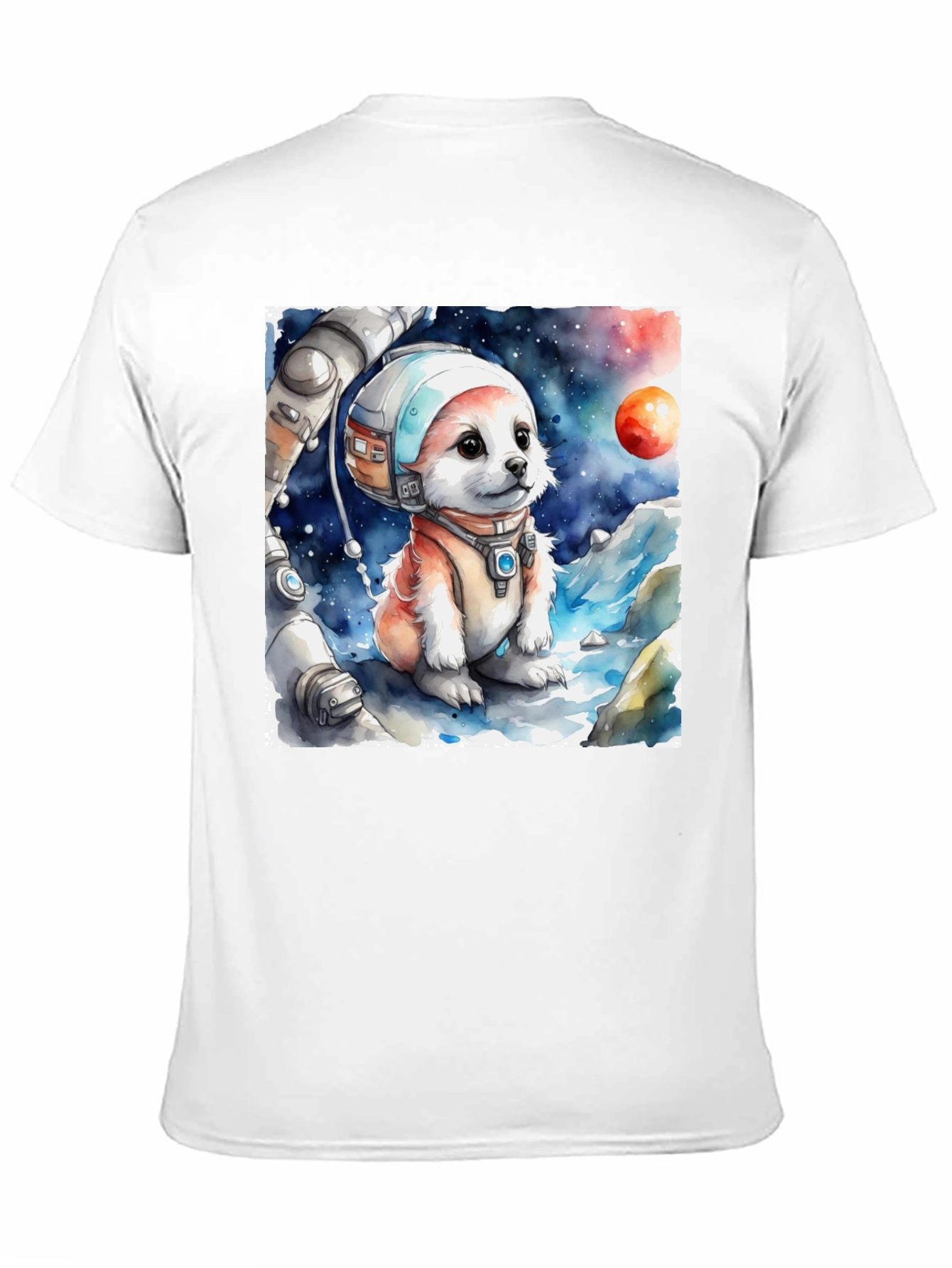 Black Astronaut Puppy Graphic Tee - Space Pup Shirt view 11