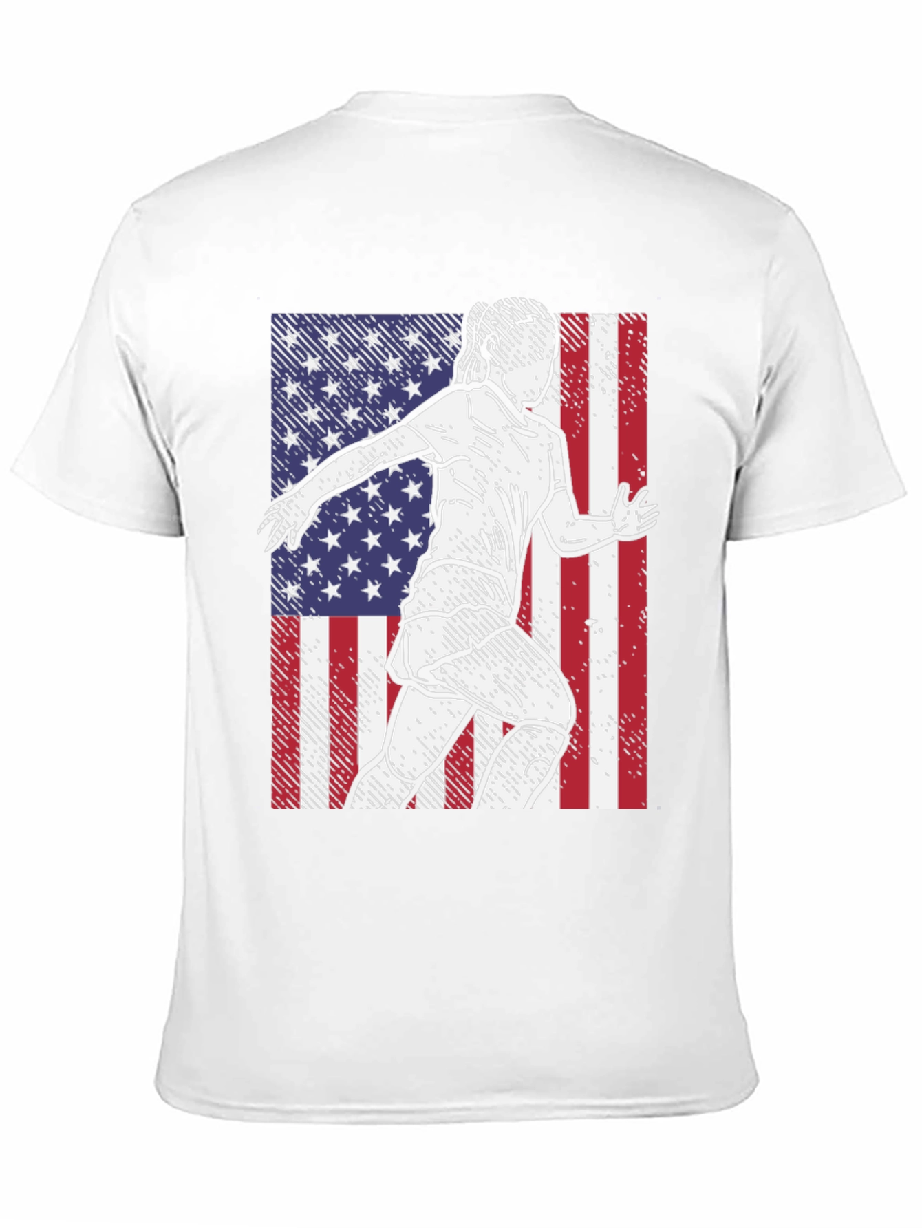 Black USA Soccer Player Graphic Tee view 11
