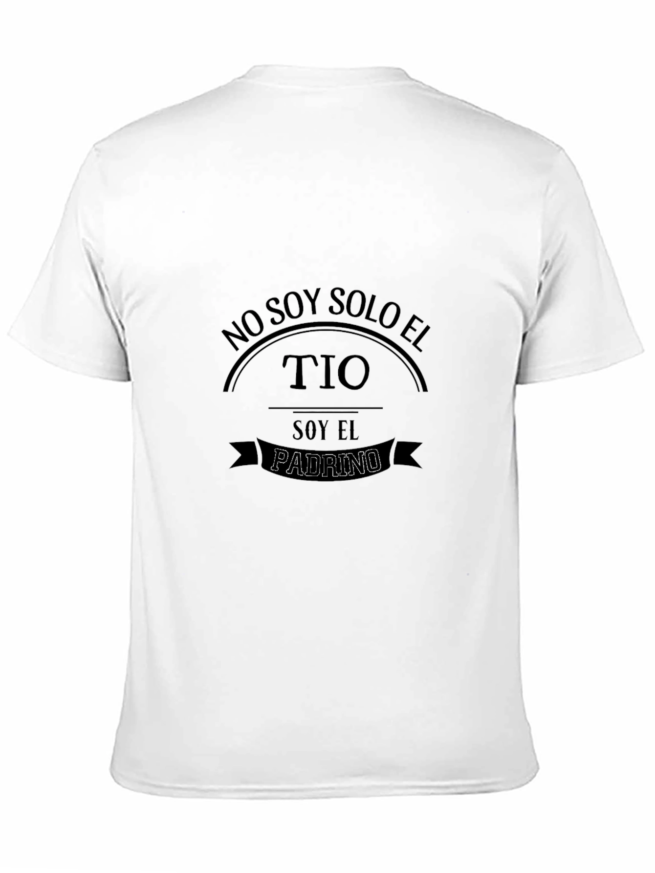 Black No Soy Solo El Tio - Padrino Men's Black Graphic Tee view 11