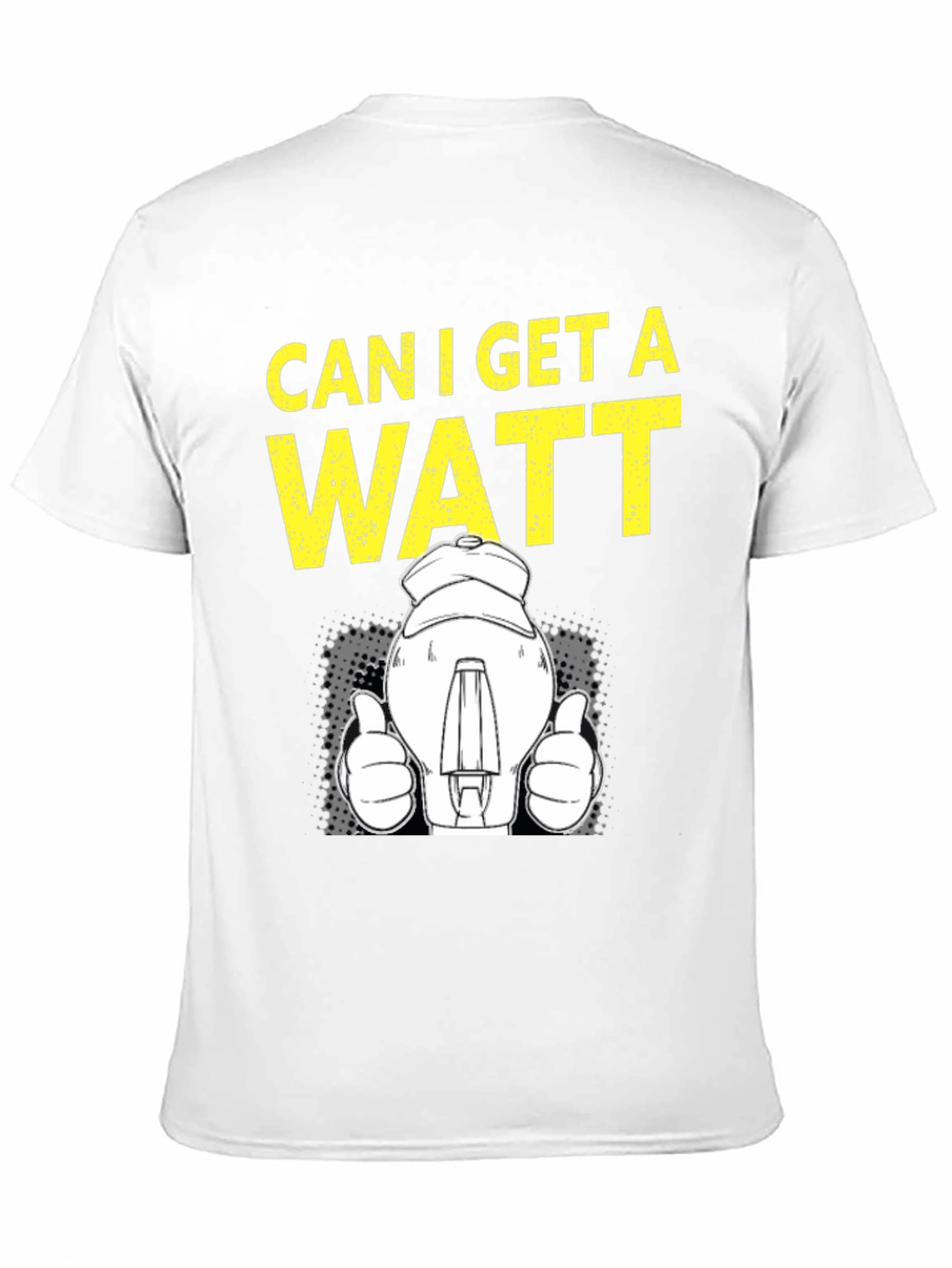 Black Can I Get A Watt T-Shirt, Electrician Humor Tee view 11