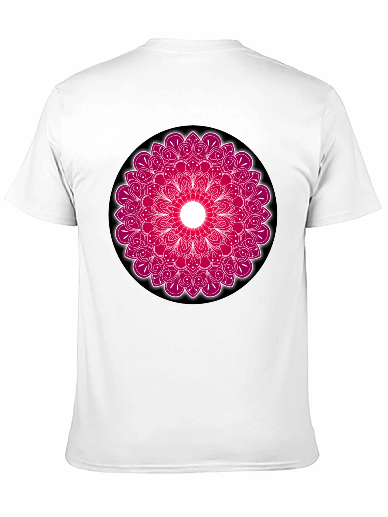 Black Mandala Print Crew Neck T-Shirt view 11