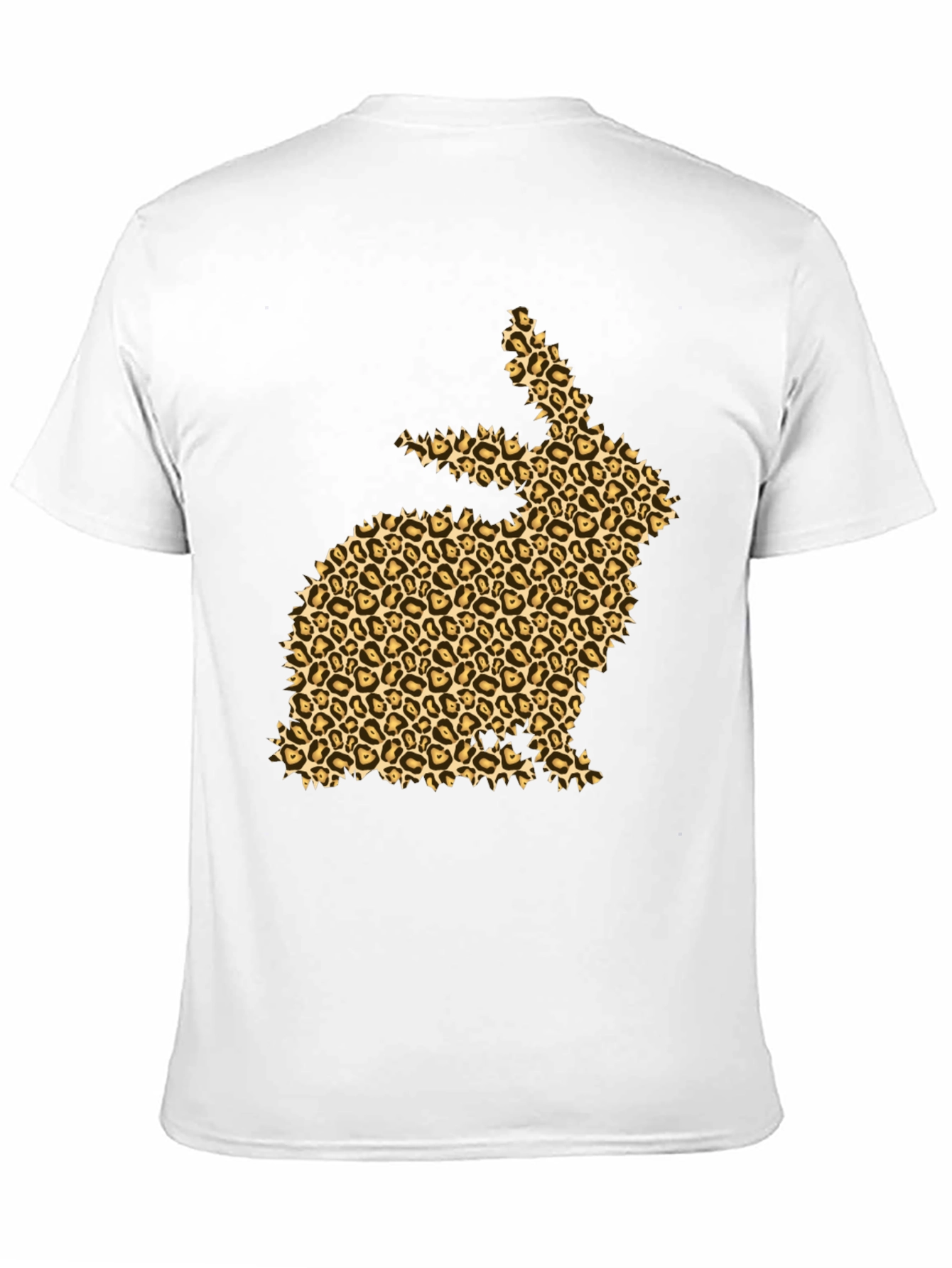 Black Leopard Print Bunny Black T-Shirt view 11