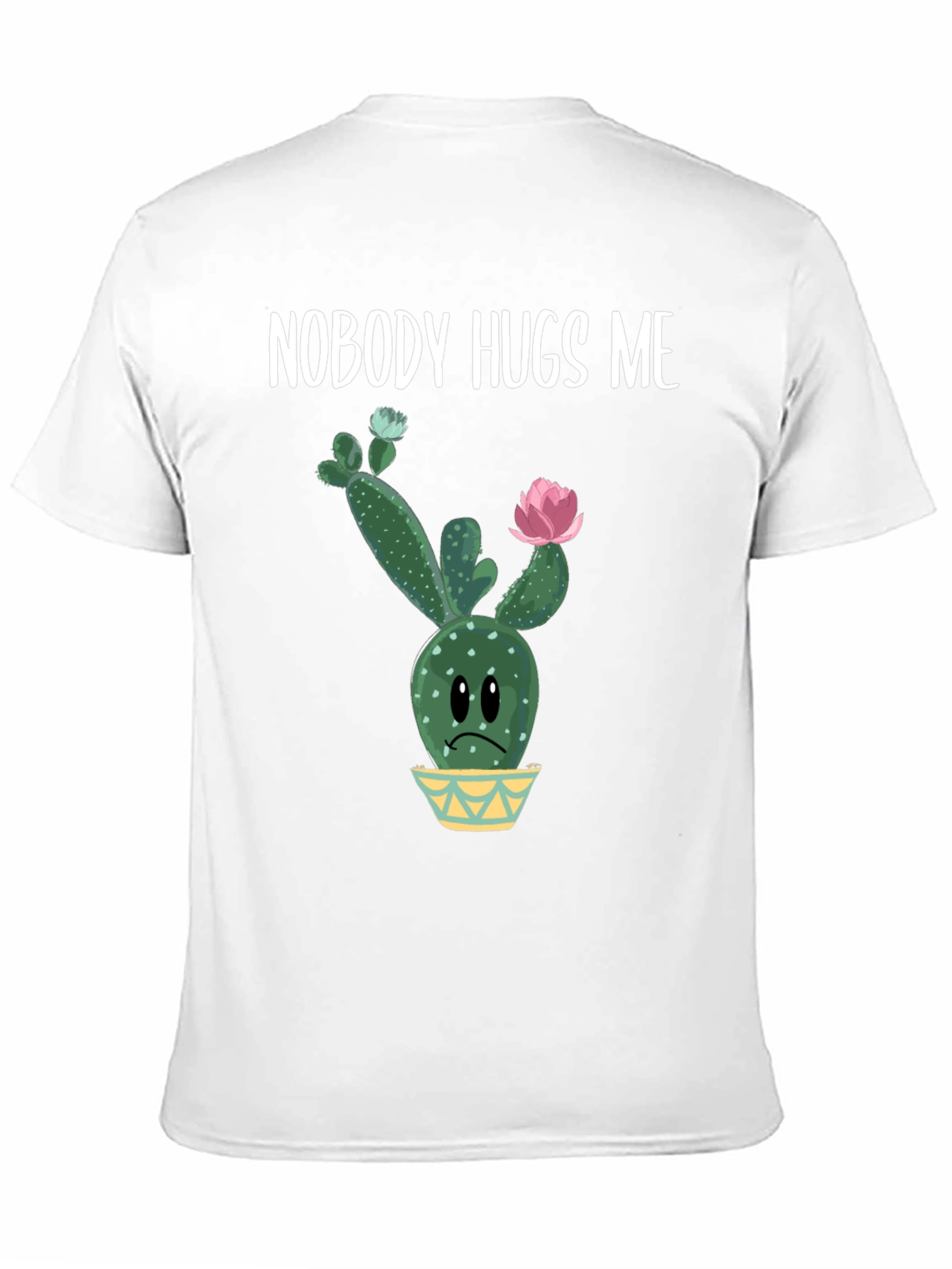 Black Nobody Hugs Me Cactus Graphic Tee - Unisex view 11