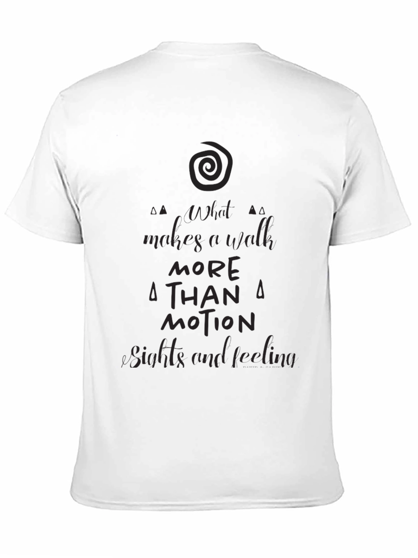 Black Inspirational Black Graphic T-Shirt - Walk & Motion view 11