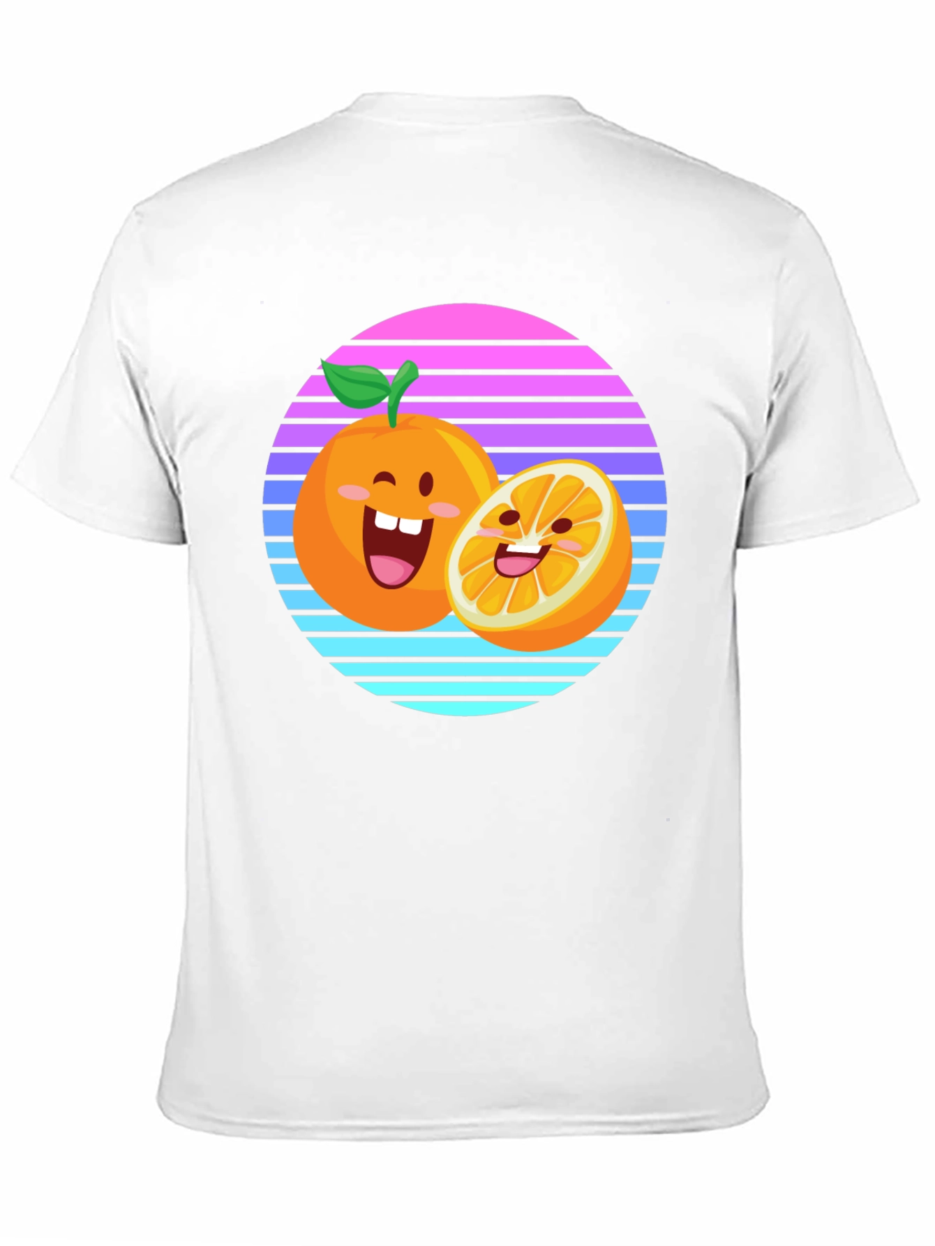Black Cartoon Orange Sunset T-Shirt view 11