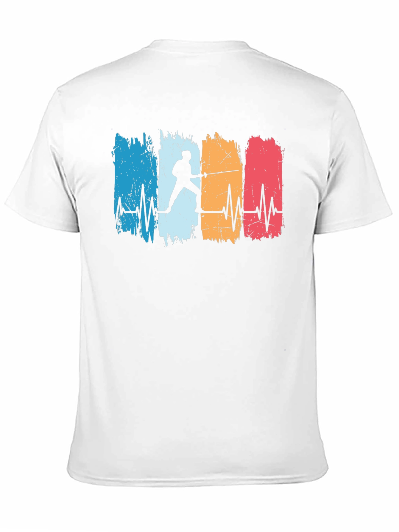 Black Fencing Heartbeat Graphic Tee view 11