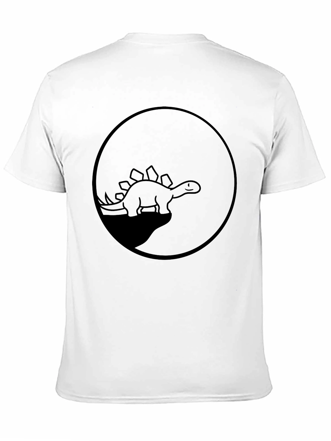 Black Dino Silhouette T-Shirt - Black Graphic Tee view 11