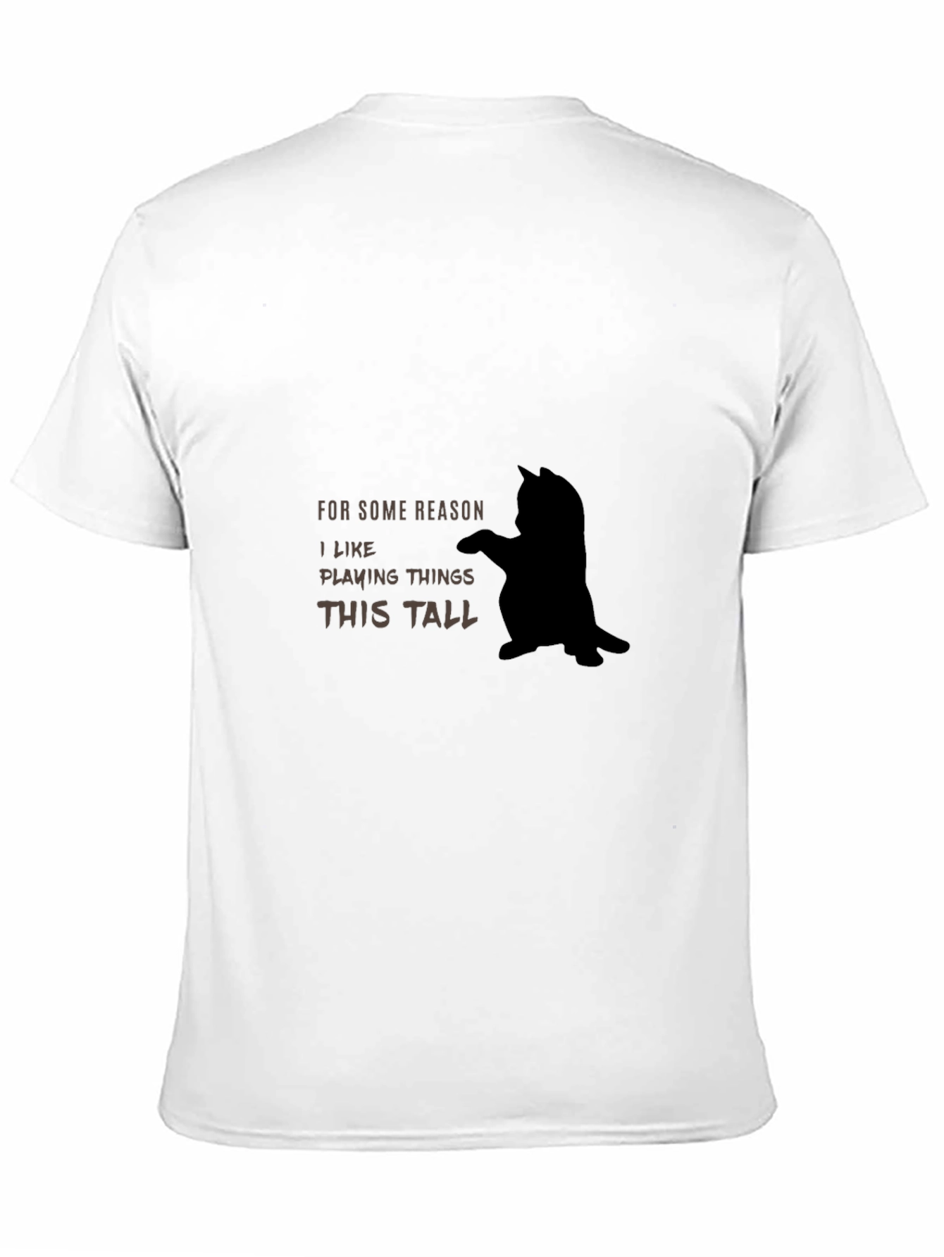Black Funny Cat T-Shirt - I Like Playing Things This Tall view 11
