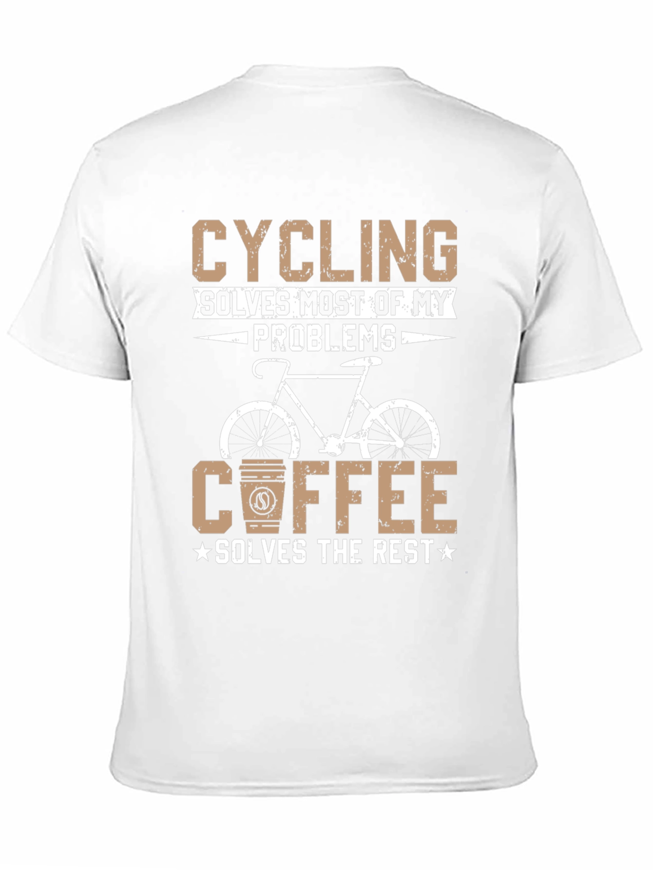 Black Cycling and Coffee Graphic T-Shirt view 11