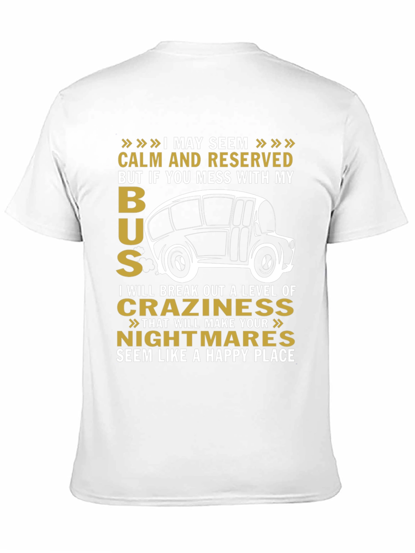 Black Calm and Reserved Bus Driver T-Shirt view 11