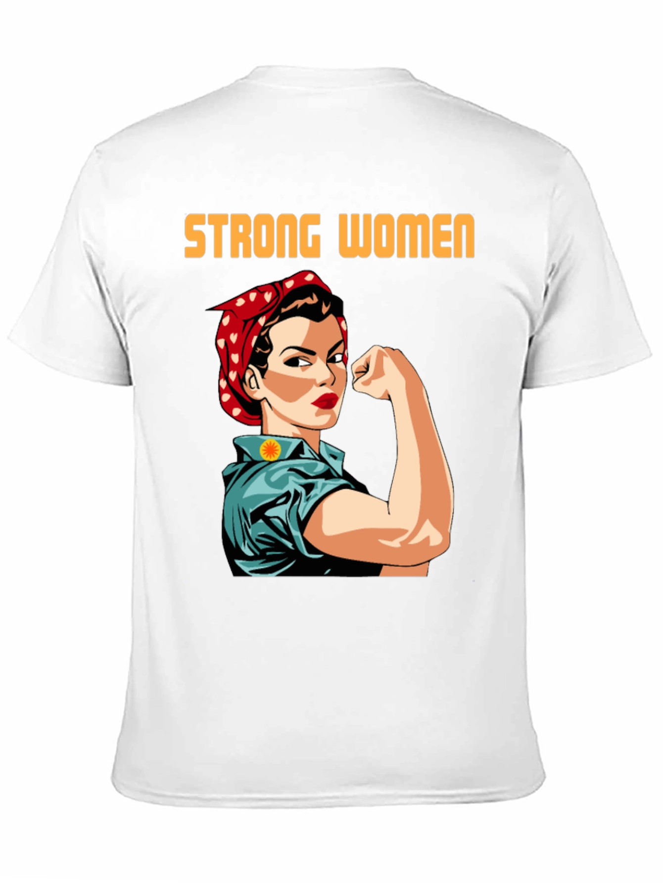 Black Strong Women T-Shirt, Empowering Rosie the Riveter Graphic Tee view 11