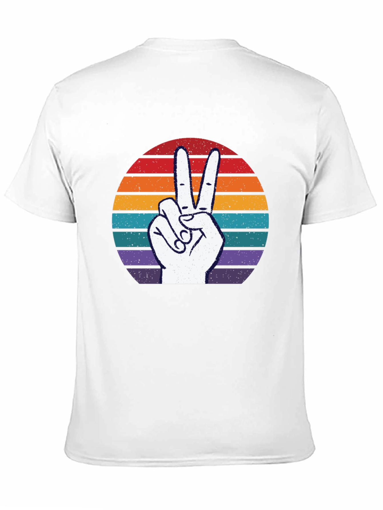 Black Peace Sign Retro T-Shirt view 11
