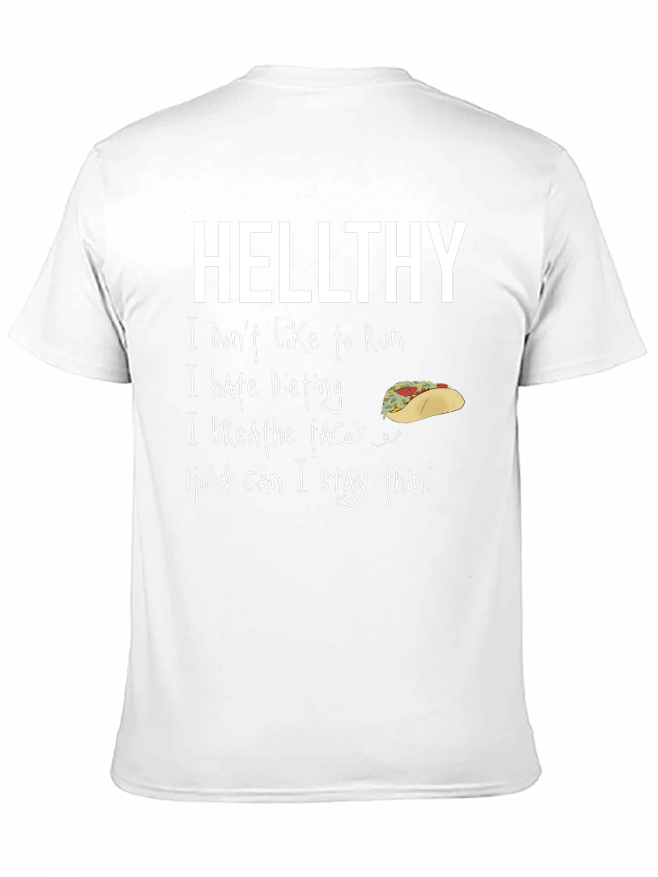 Black Hellthy Funny Graphic T-Shirt view 11