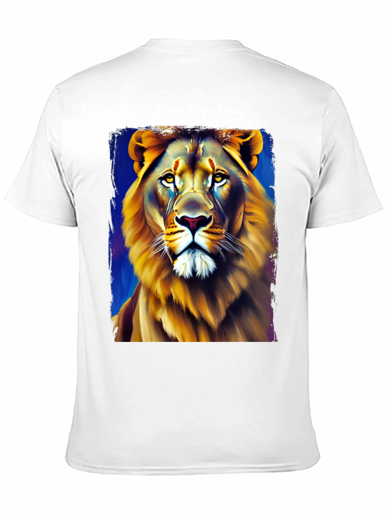 Black Lion Graphic Print Crew Neck T-Shirt view 11
