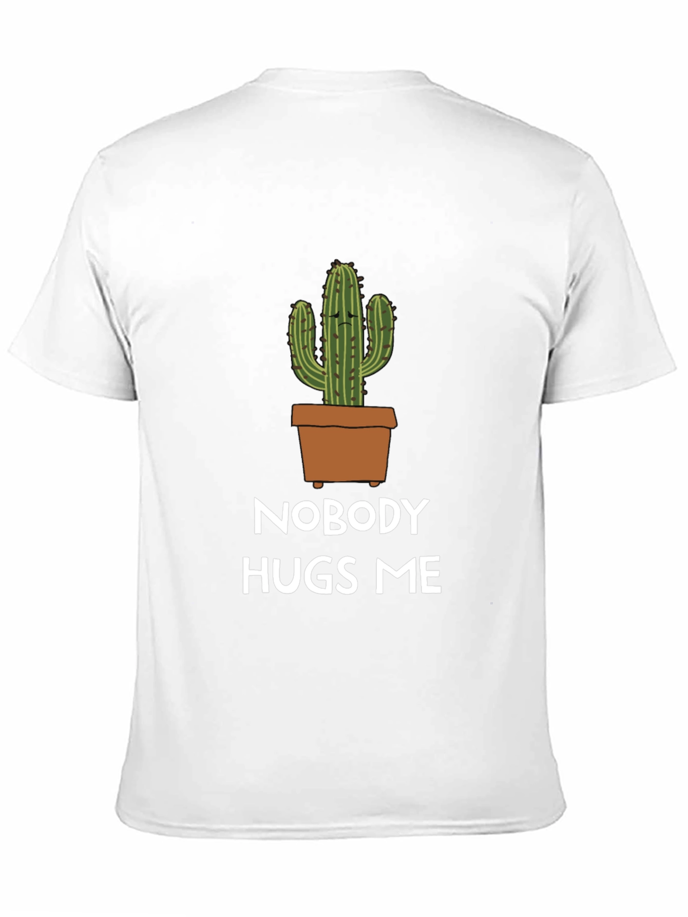 Black Nobody Hugs Me Cactus Graphic T-Shirt - Black view 11