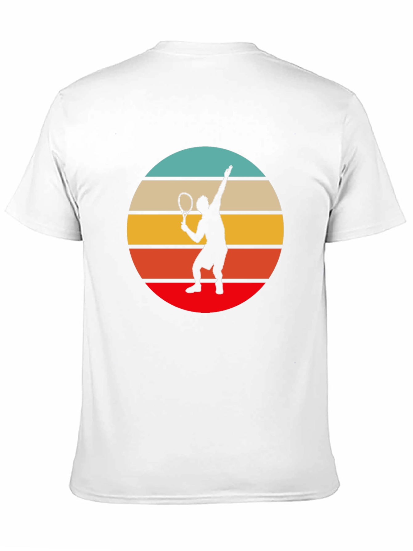 Black Retro Tennis Player Graphic T-Shirt view 11