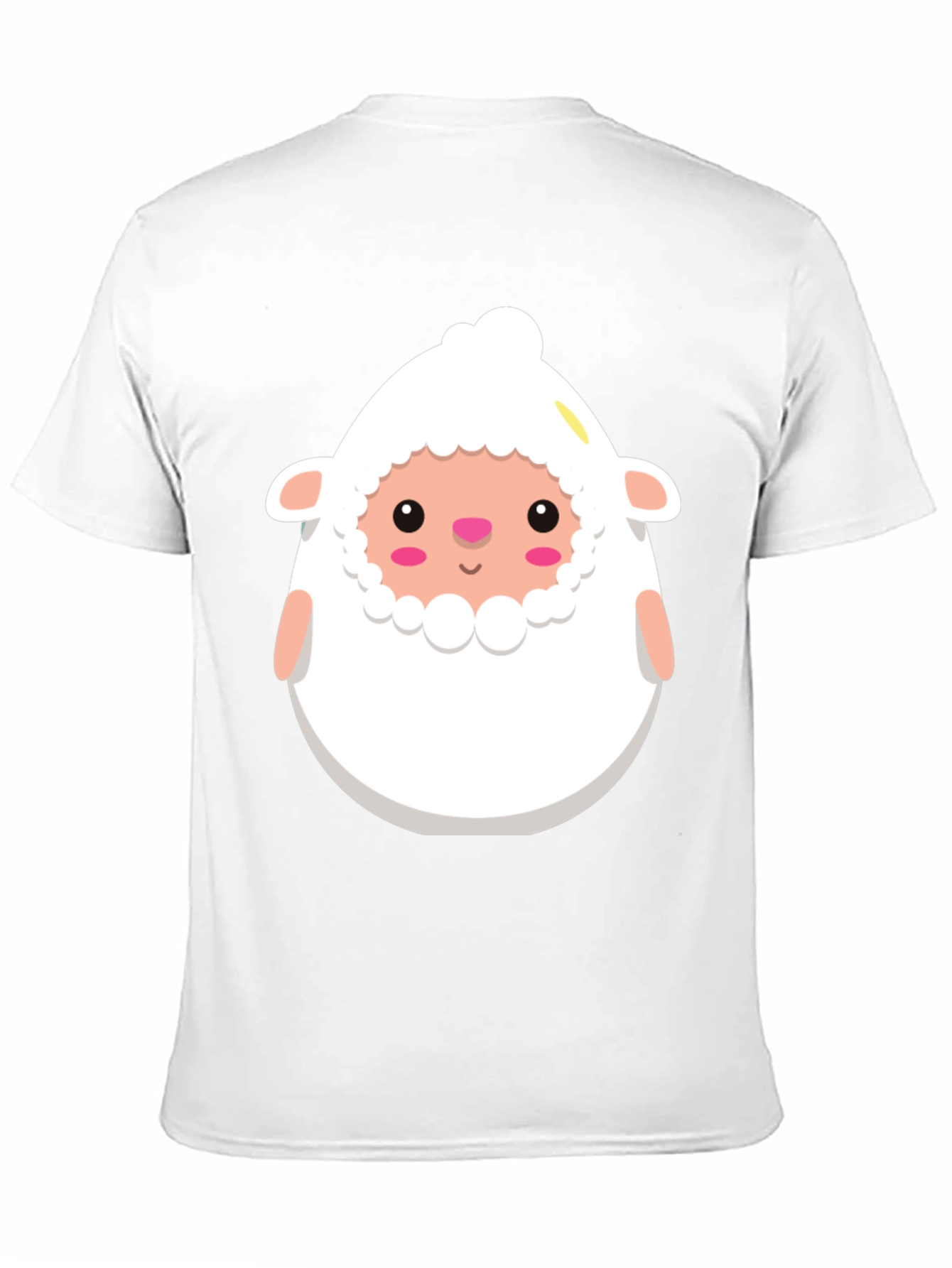 Black Cute Sheep Cartoon Black T-Shirt view 11