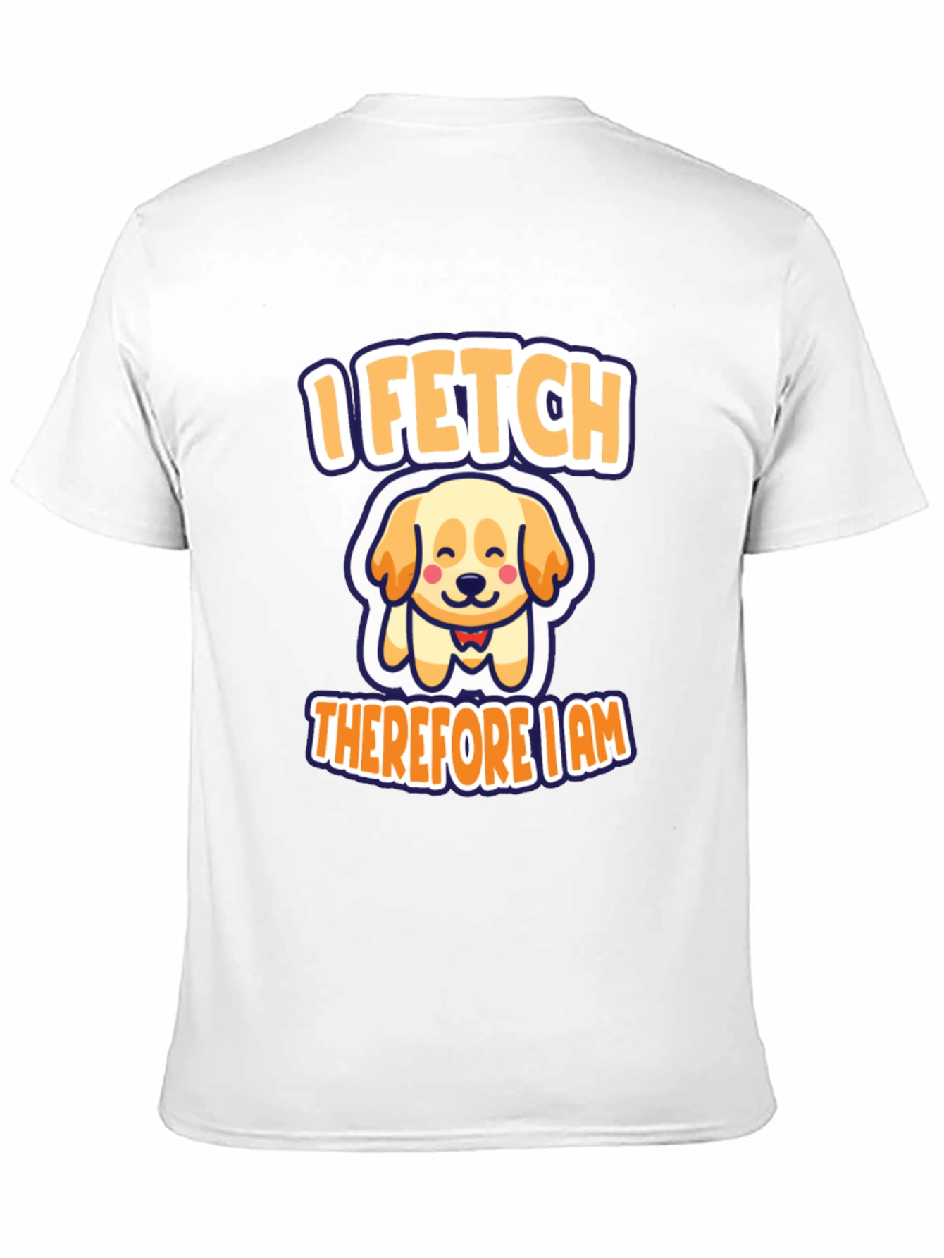 Black I Fetch Therefore I Am Dog T-Shirt view 11