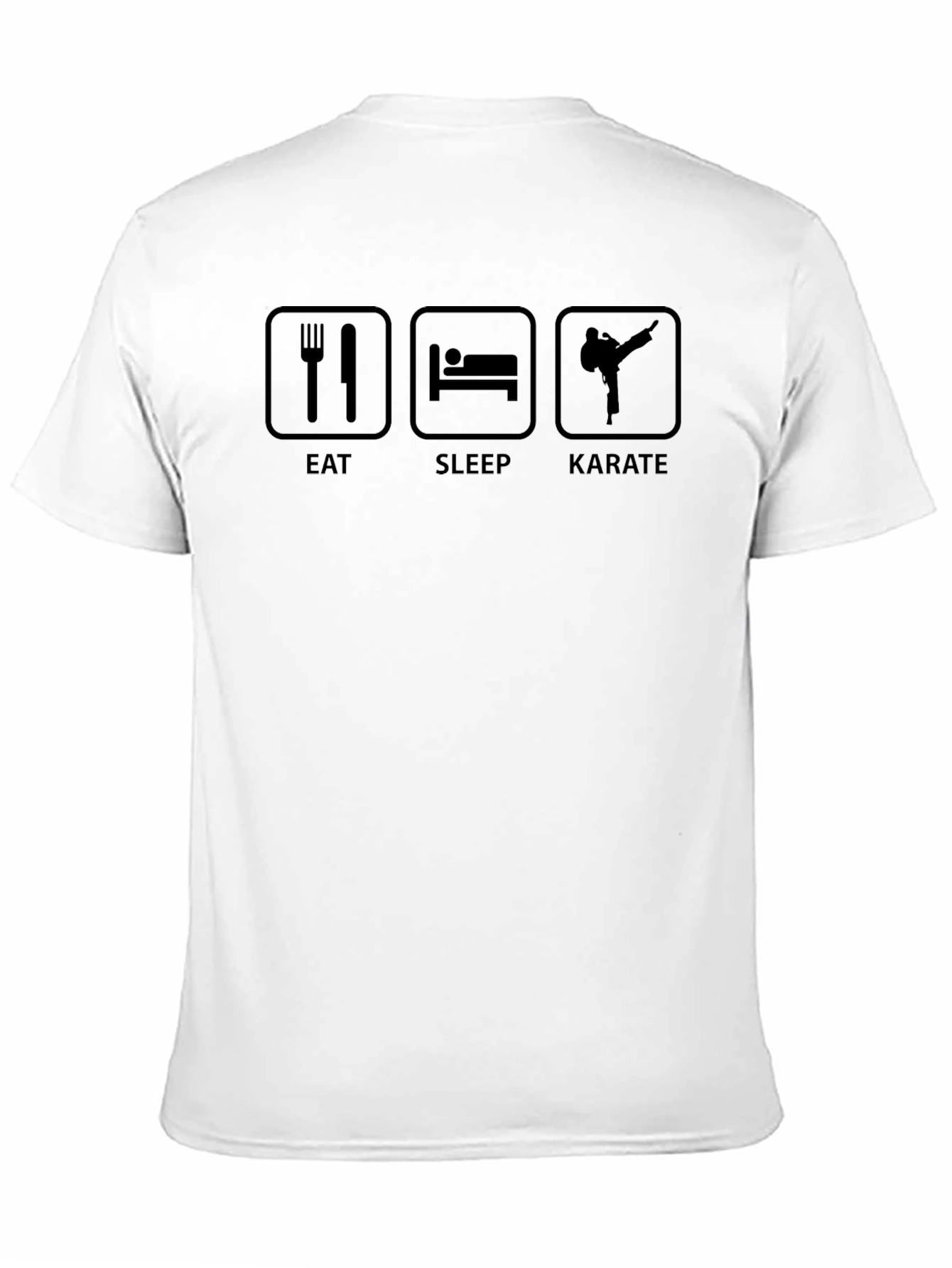 Eat Sleep Karate Black Graphic Tee - 11