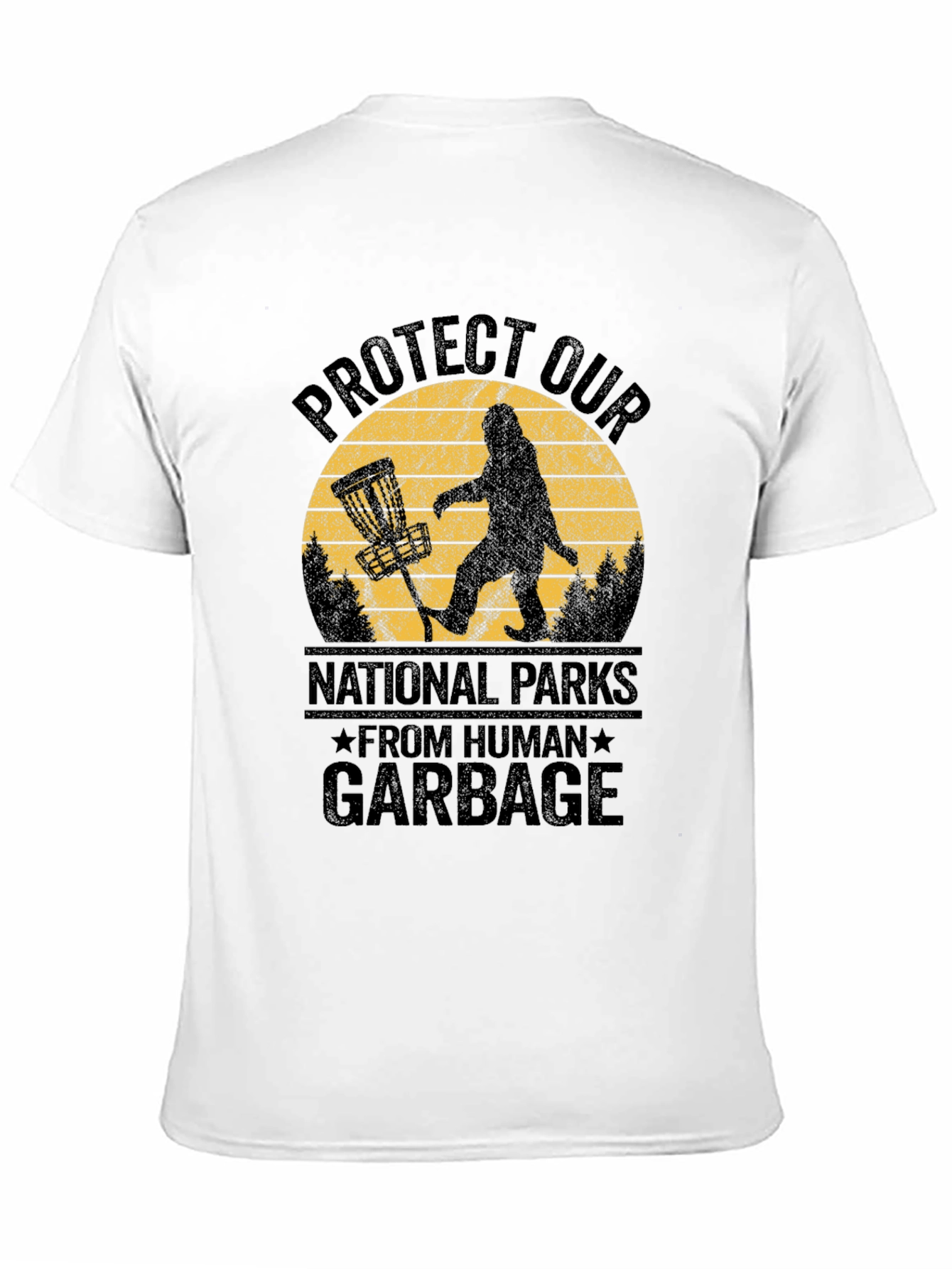 Black Protect Parks T-Shirt - Bigfoot Design view 11