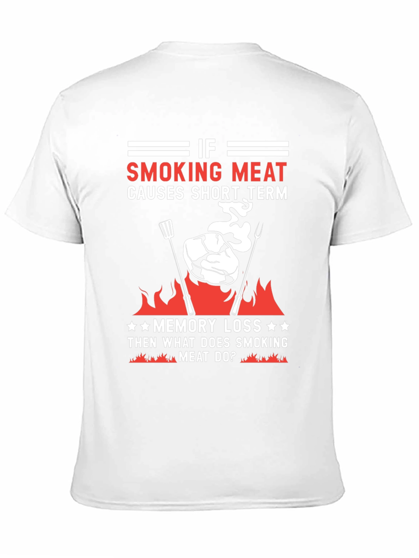 Black Smoking Meat BBQ T-Shirt Funny Grill Master Tee view 11