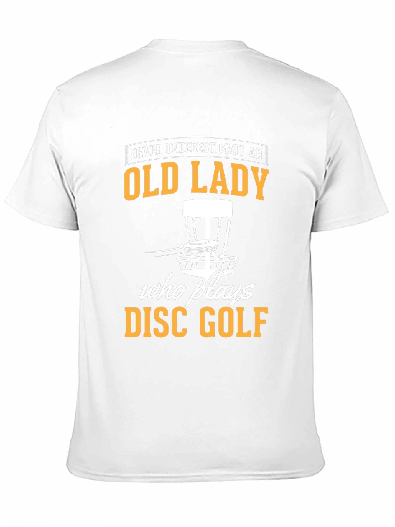 Black Old Lady Disc Golf T-Shirt view 11