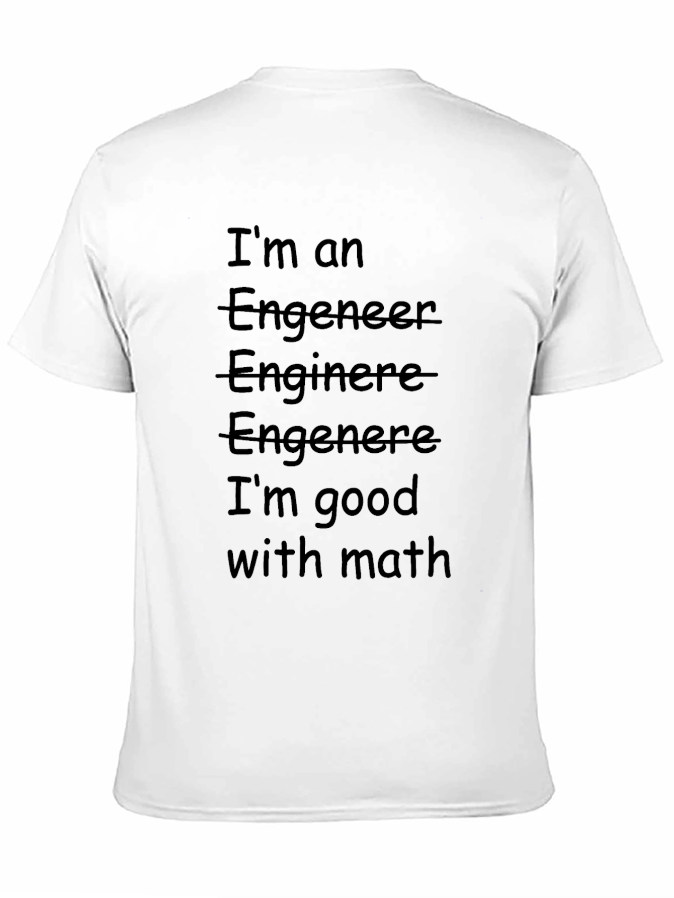Black Funny Engineer T-Shirt - Good With Math view 11