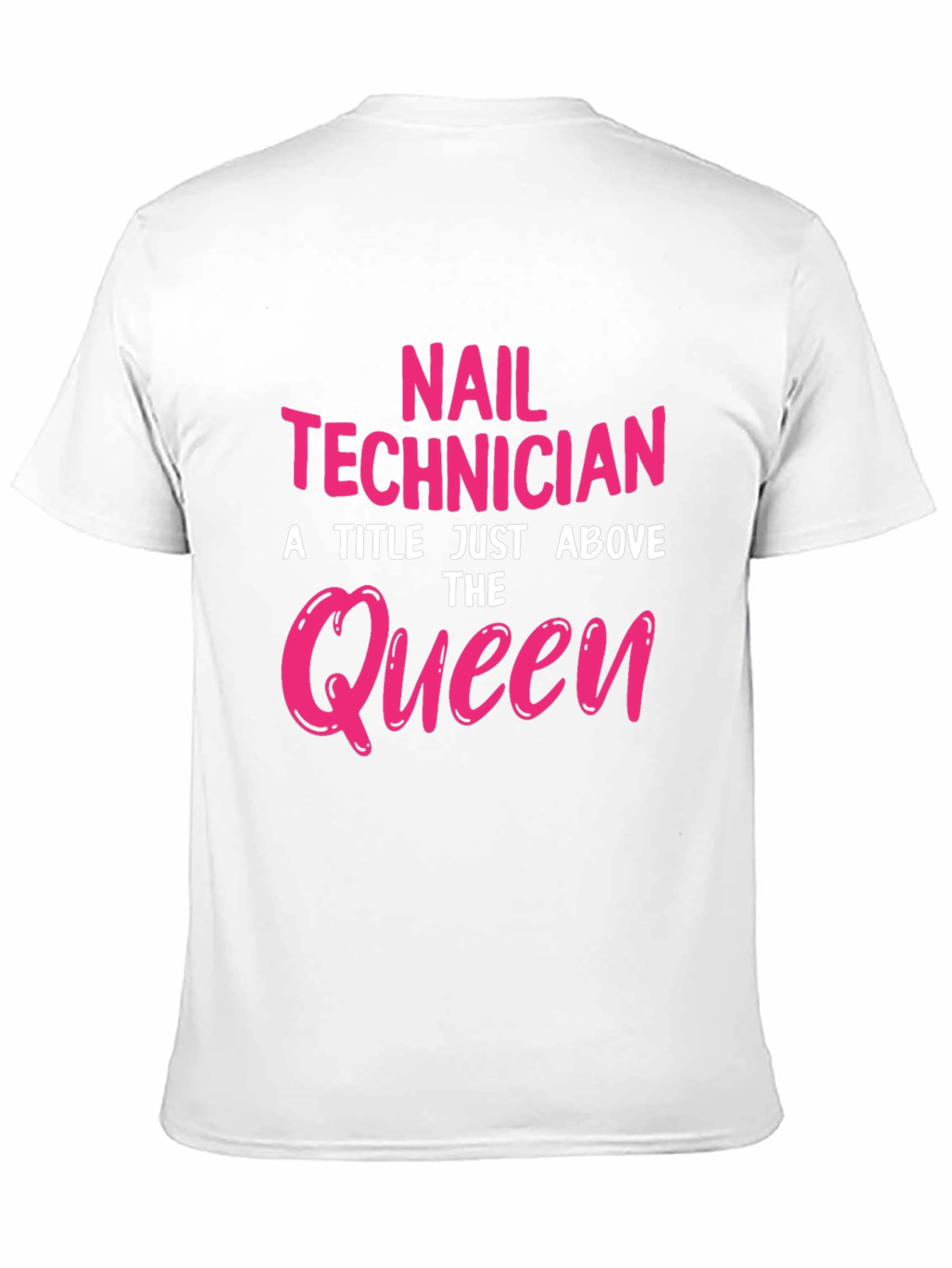 Black Nail Technician Queen Graphic T-Shirt view 11