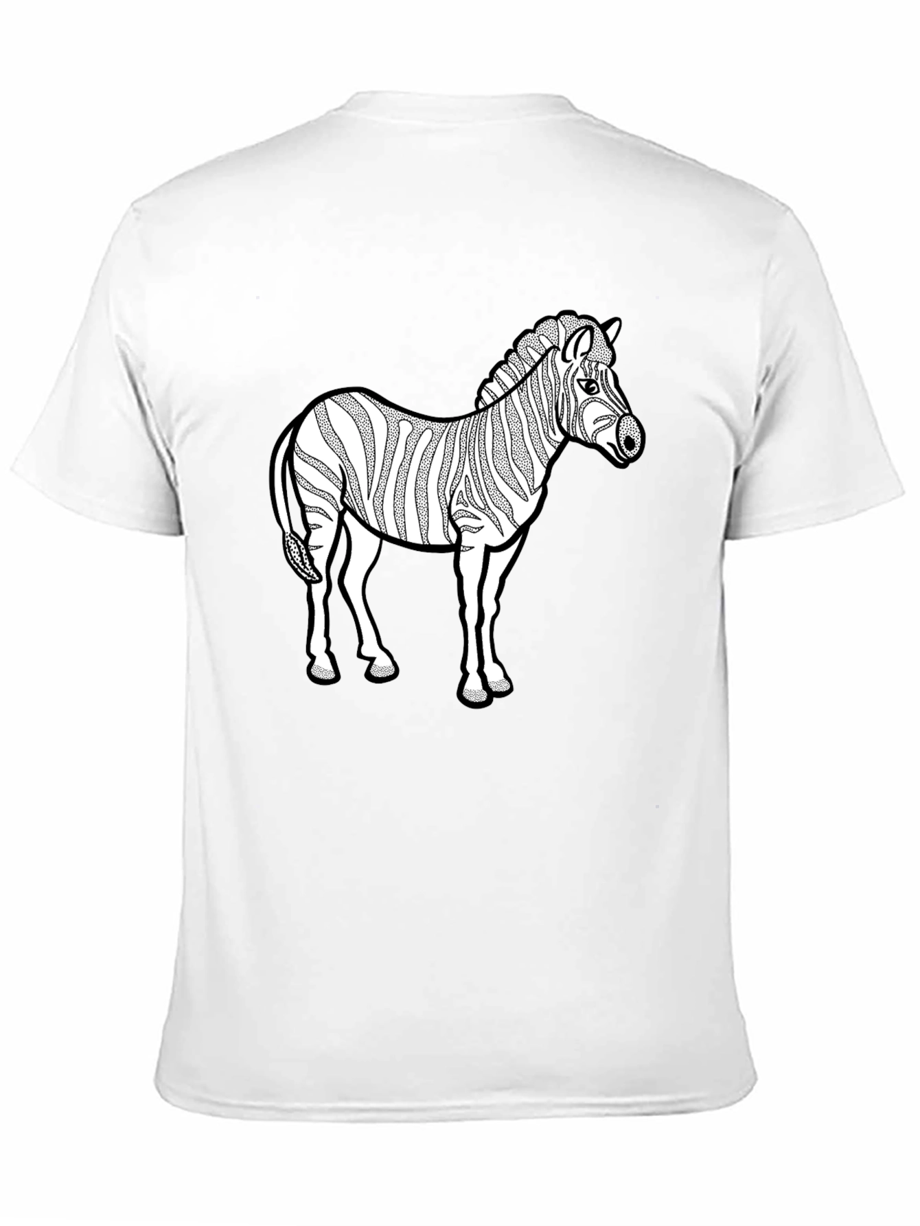 Black Zebra Graphic Print Black T-Shirt view 11