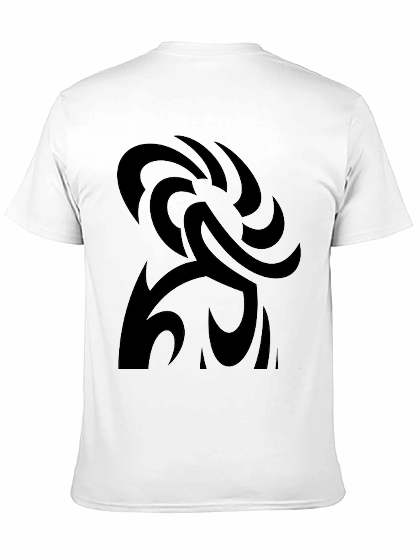 Black Black Graphic Tee - Abstract Design view 11