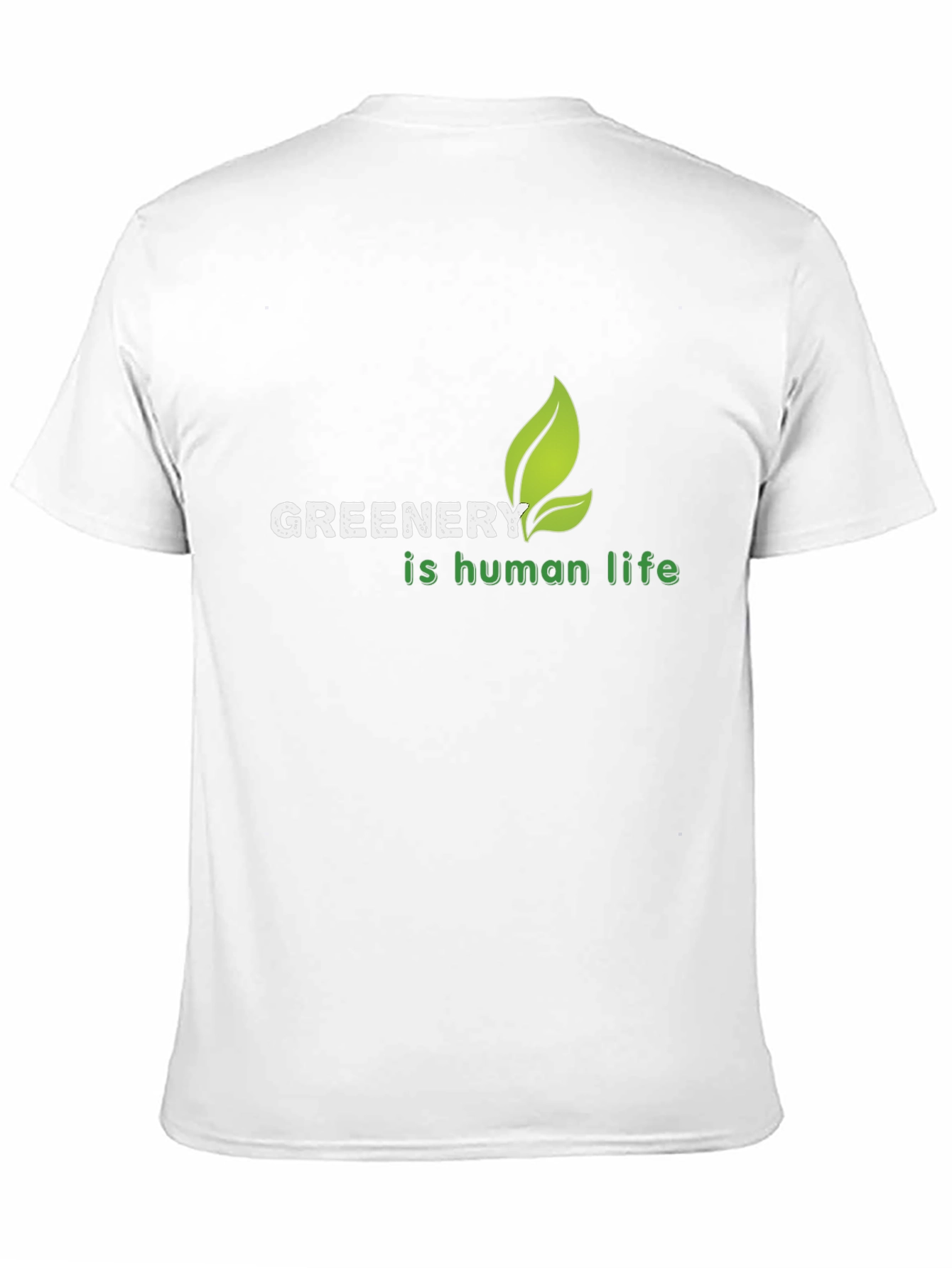 Black Greenery is Human Life T-Shirt view 11