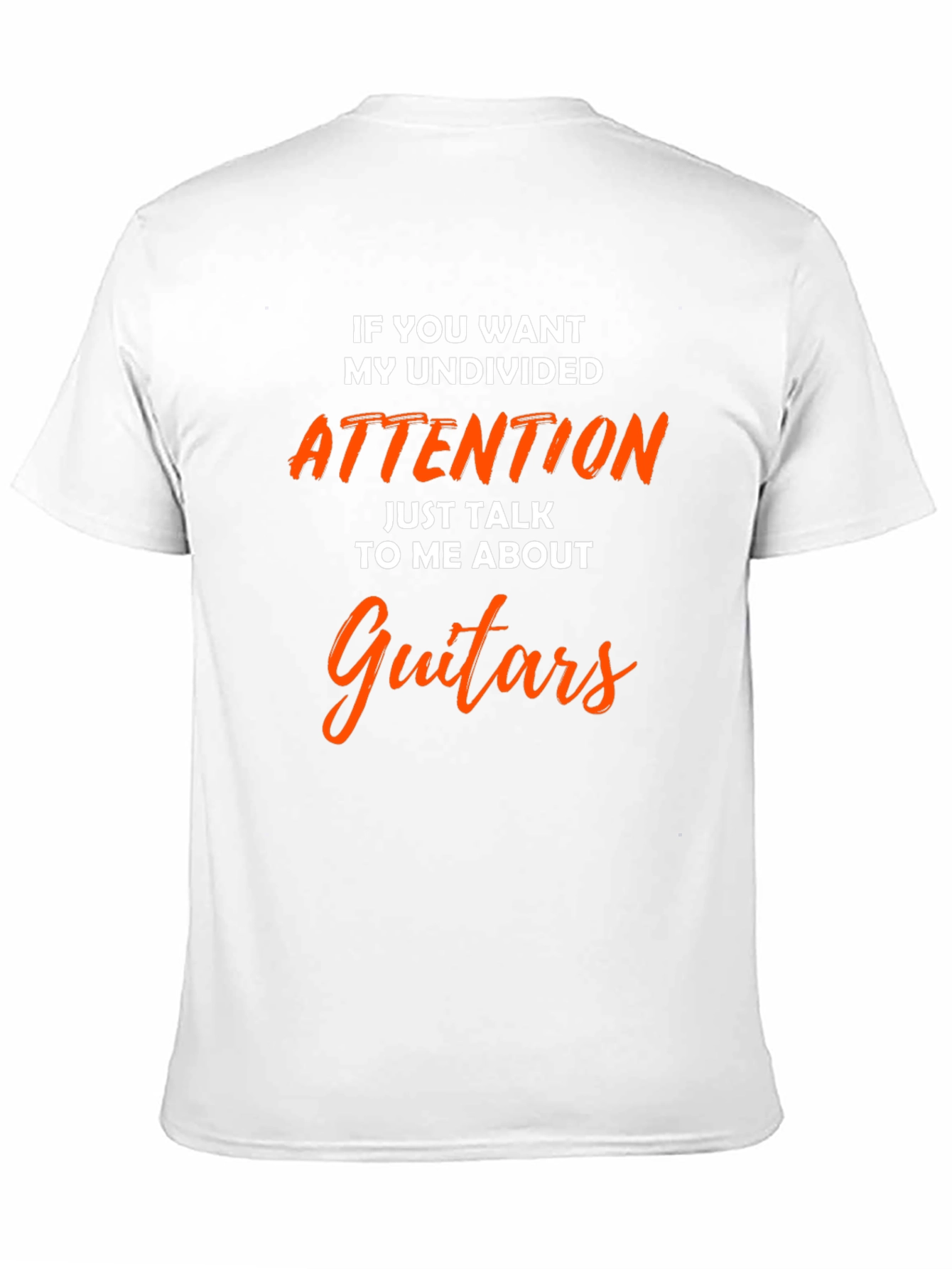 Black Guitar Lover T-Shirt - Undivided Attention Tee view 11