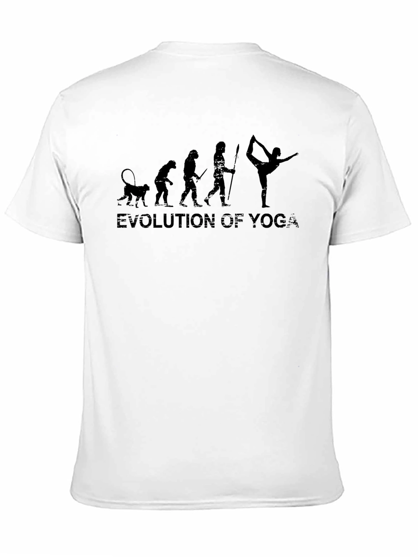 Black Evolution of Yoga Graphic Tee - Black Cotton Blend view 11